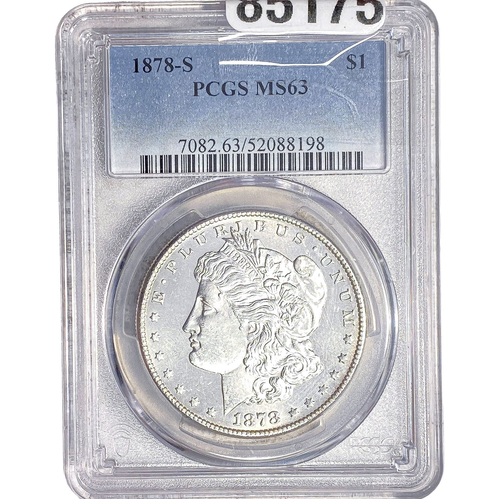 1878-S Morgan Silver Dollar PCGS MS63: 1878-S Morgan Silver Dollar PCGS MS63