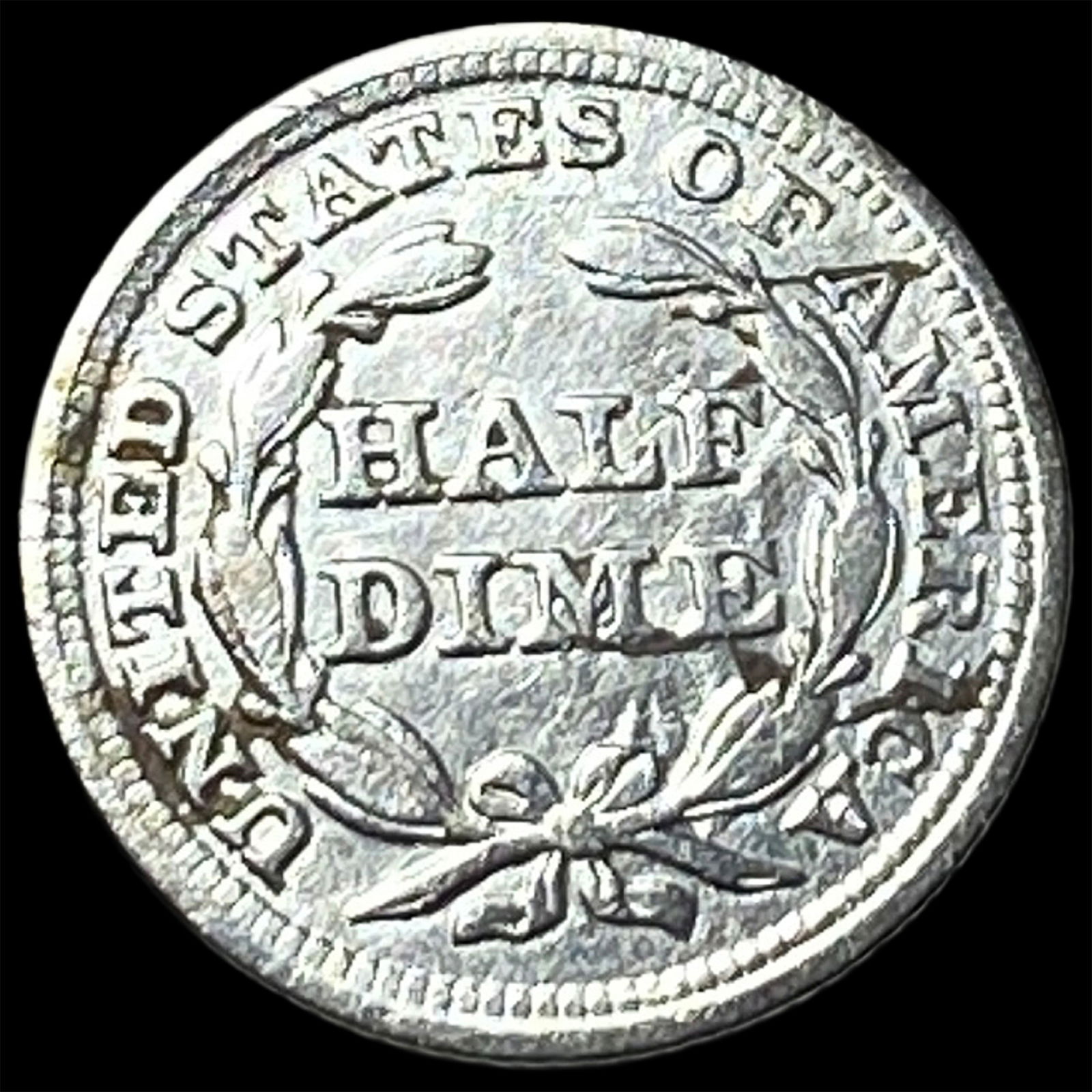 1853 Silver Half Dime CLOSELY UNCIRCULATED - 2