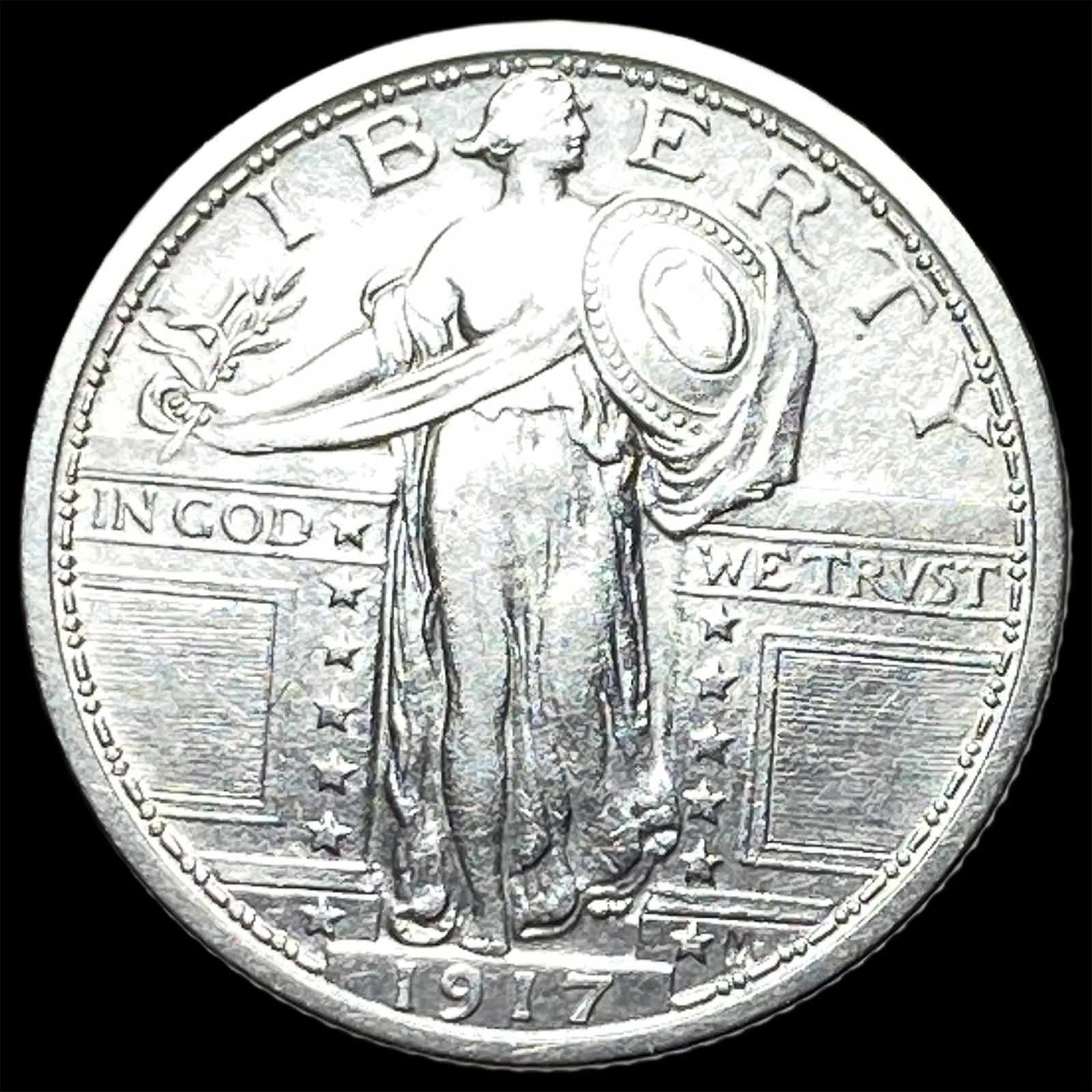 1917 Standing Liberty Silver Quarter CLOSELY UNCIRCULATED: 1917 Standing Liberty Silver Quarter CLOSELY UNCIRCULATED