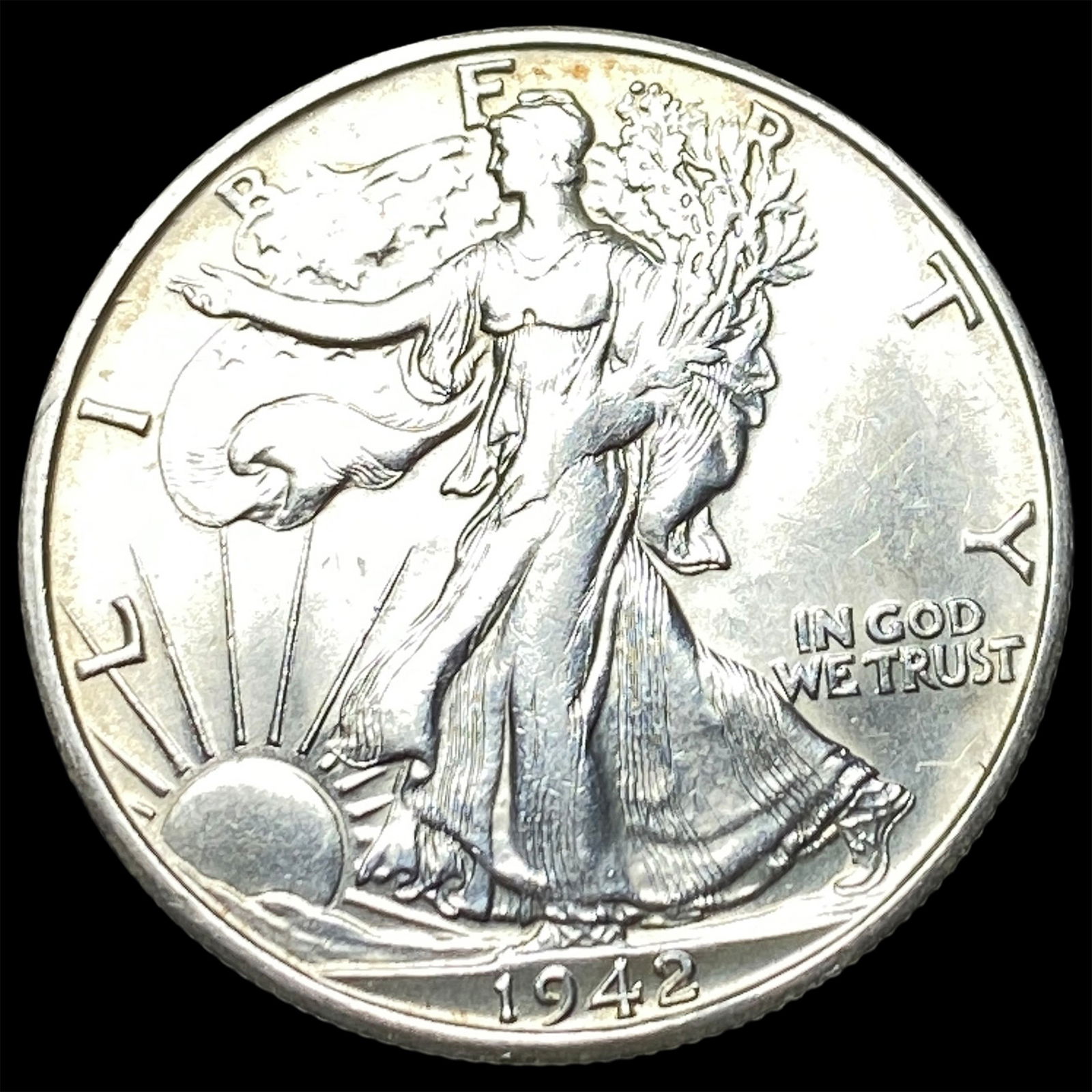 1942-S Silver Half Dollar Walking Liberty UNCIRCULATED: 1942-S Silver Half Dollar Walking Liberty UNCIRCULATED
