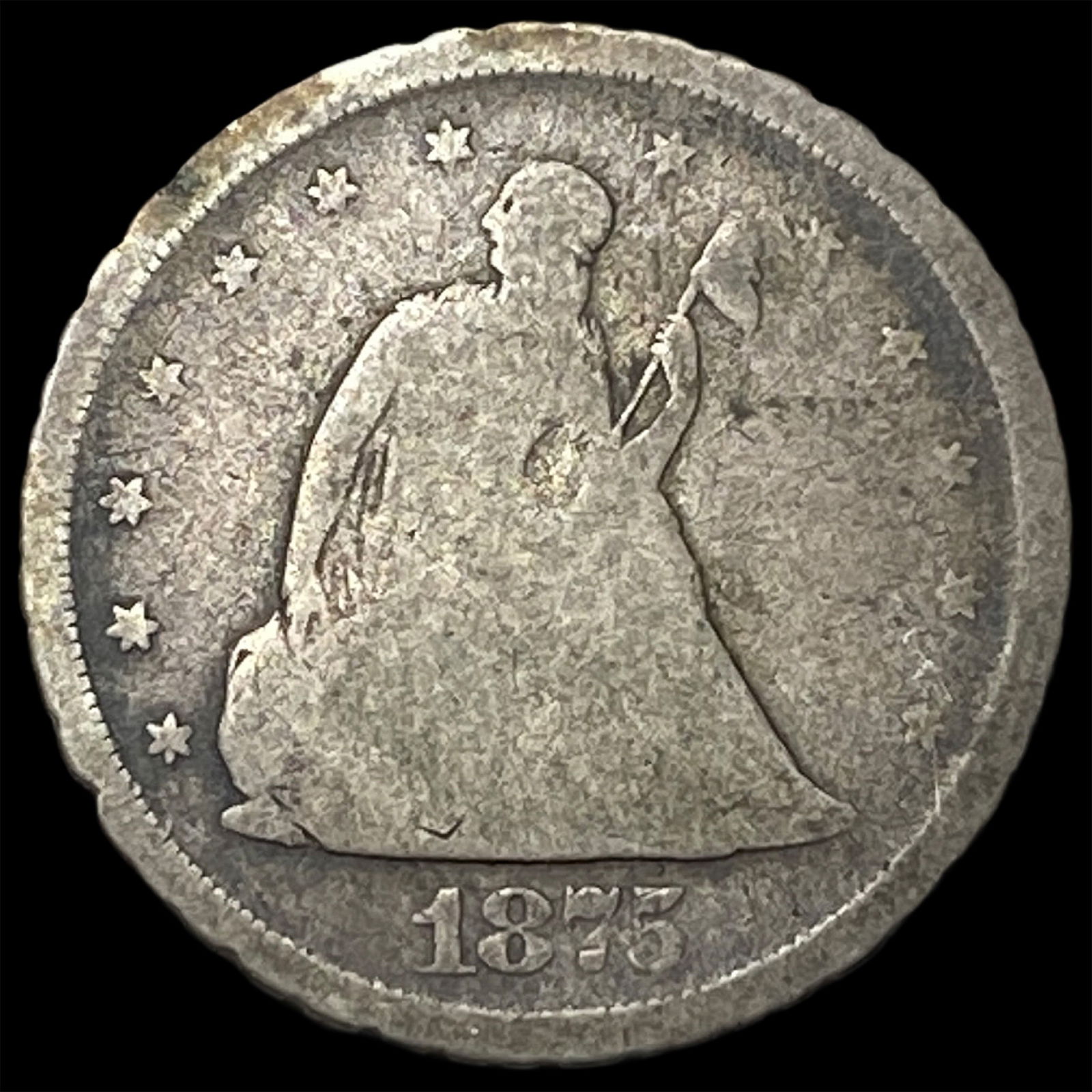 1875-S Silver Twenty Cents NICELY CIRCULATED: 1875-S Silver Twenty Cents NICELY CIRCULATED