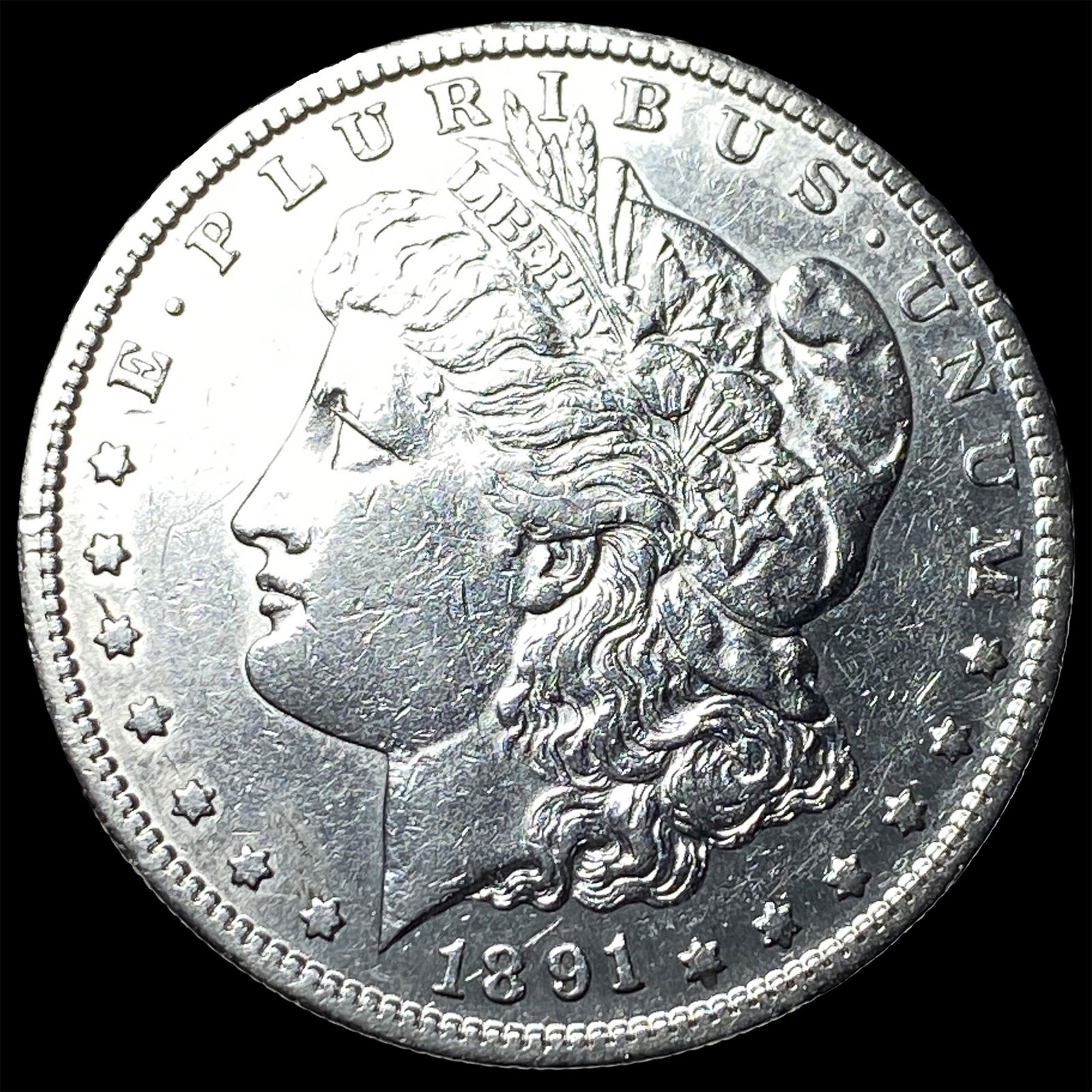 1891-S Silver Morgan Dollar CLOSELY UNCIRCULATED: 1891-S Silver Morgan Dollar CLOSELY UNCIRCULATED
