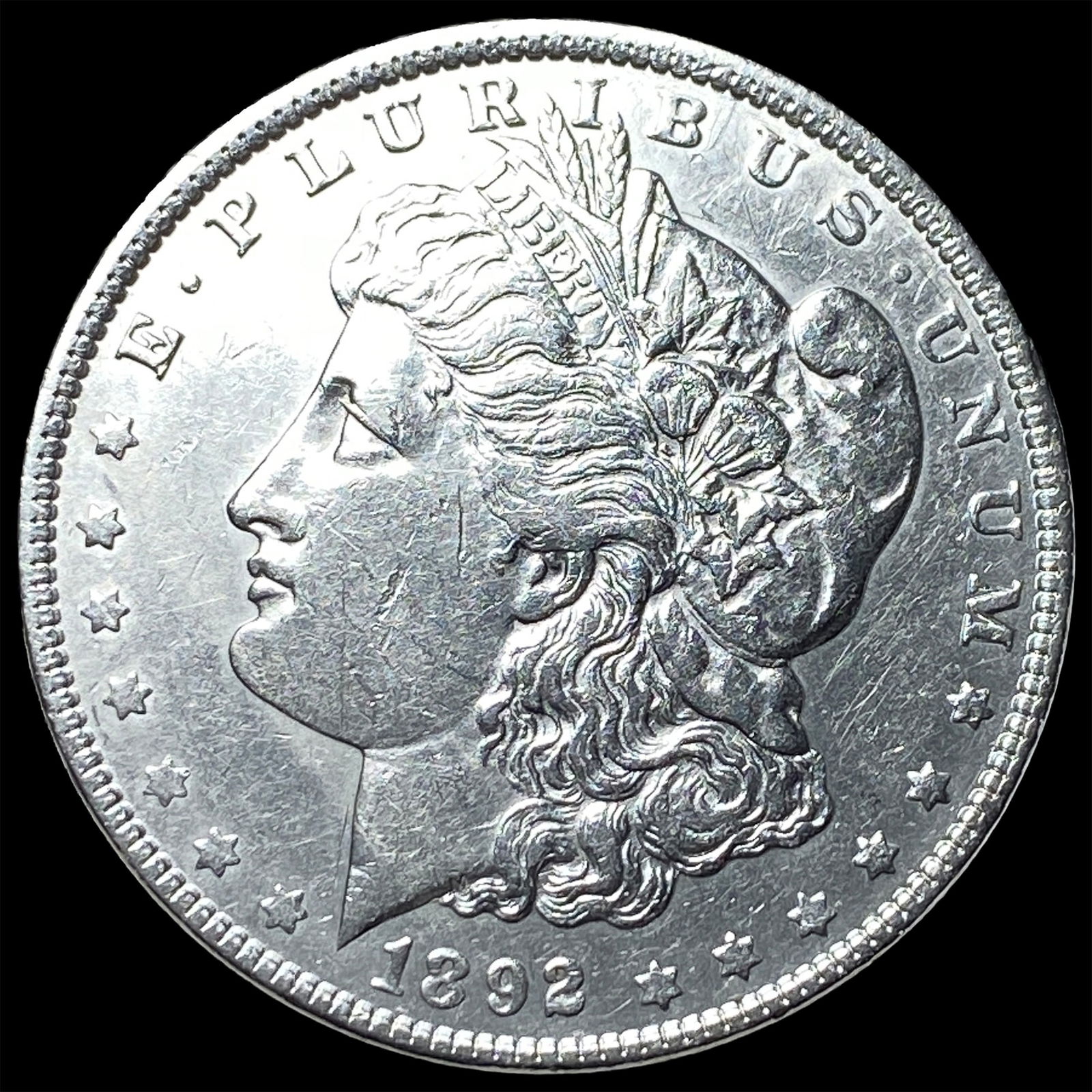 1892-S Silver Morgan Dollar CLOSELY UNCIRCULATED: 1892-S Silver Morgan Dollar CLOSELY UNCIRCULATED