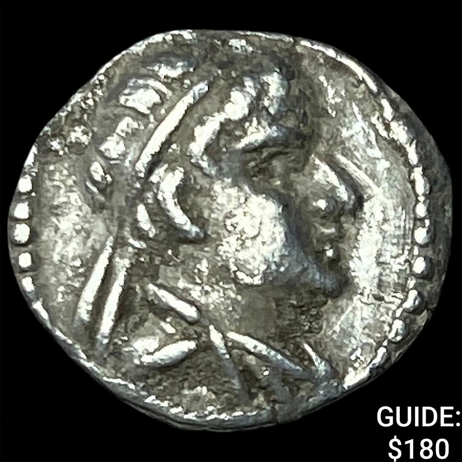 Greco-Bactria Eucratides I 171-145 BC Silver Obol NEARLY UNCIRCULATED: Greco-Bactria Eucratides I 171-145 BC Silver Obol NEARLY UNCIRCULATED