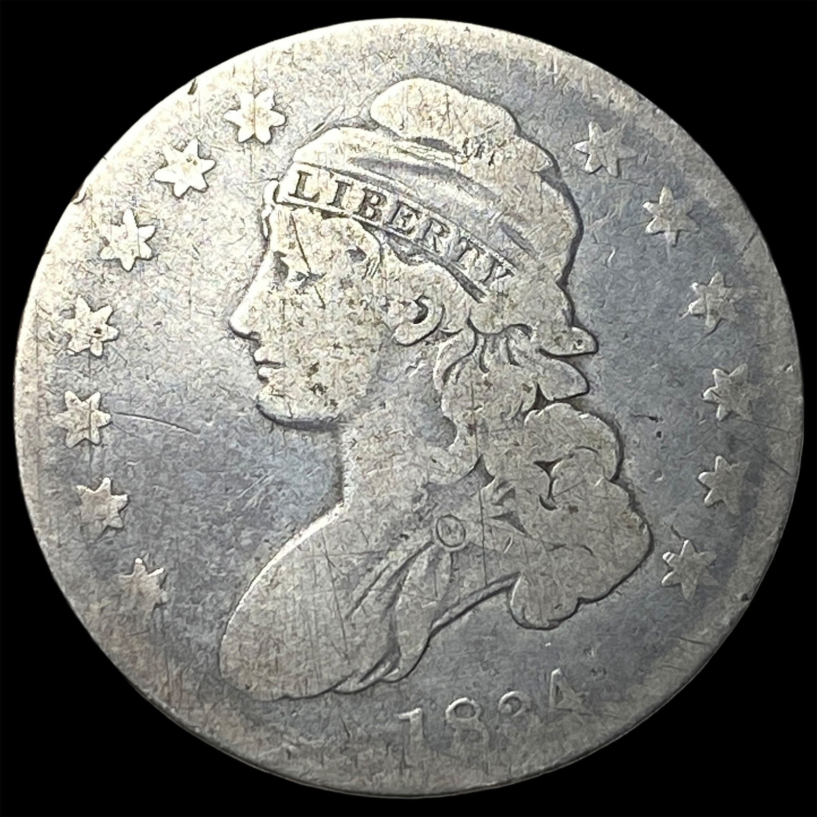 1824 Capped Bust Half Dollar LIGHTLY CIRCULATED (1 of 2)