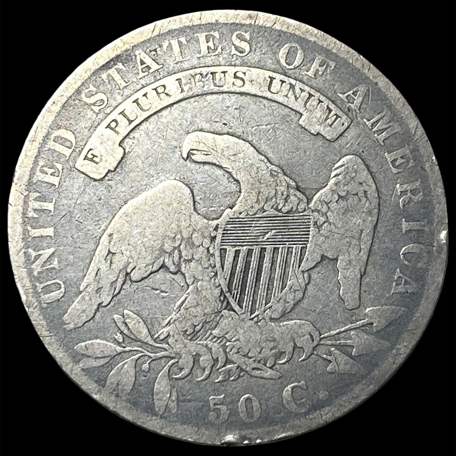 1824 Capped Bust Half Dollar LIGHTLY CIRCULATED - 2