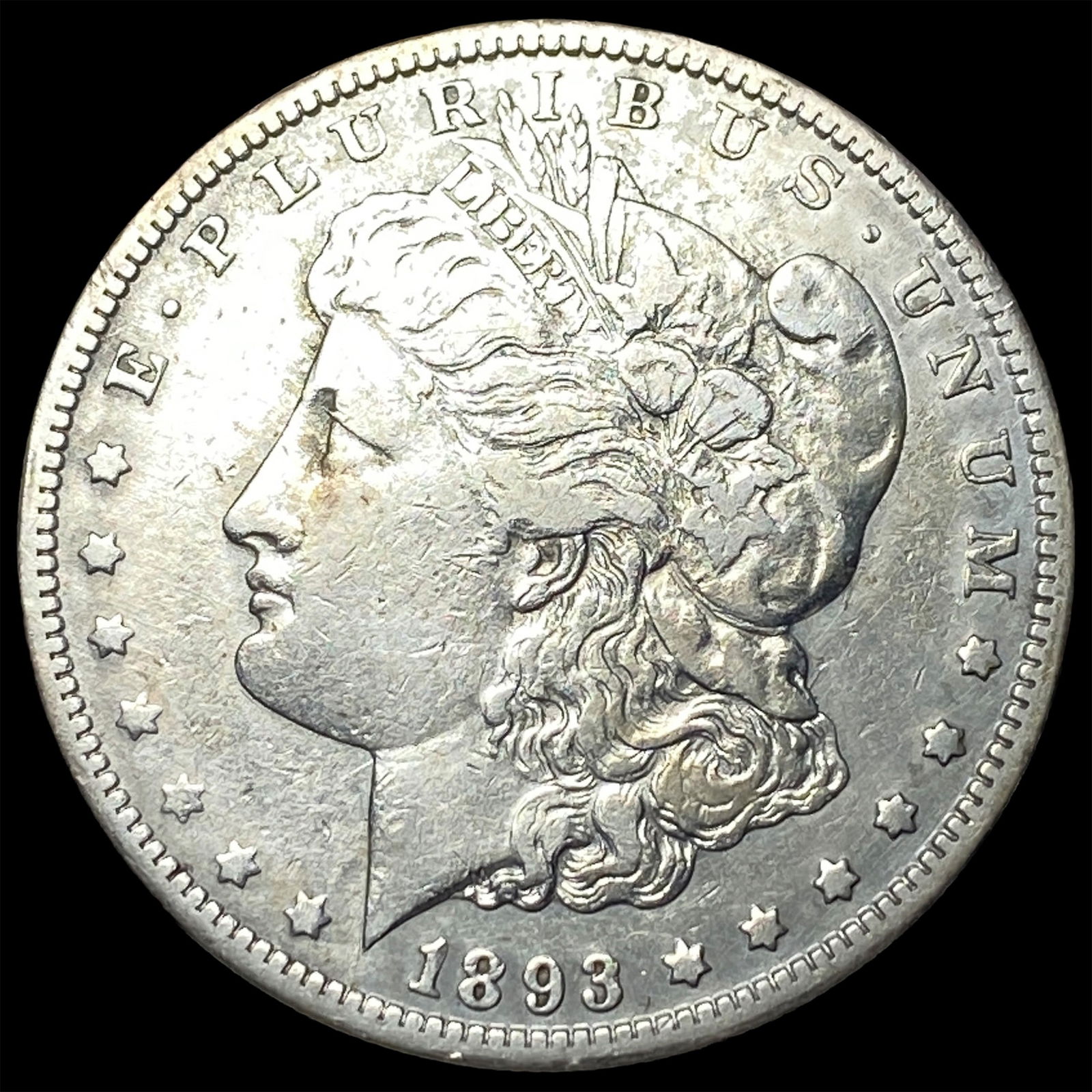 1893-CC Silver Morgan Dollar NEARLY UNCIRCULATED (1 of 2)