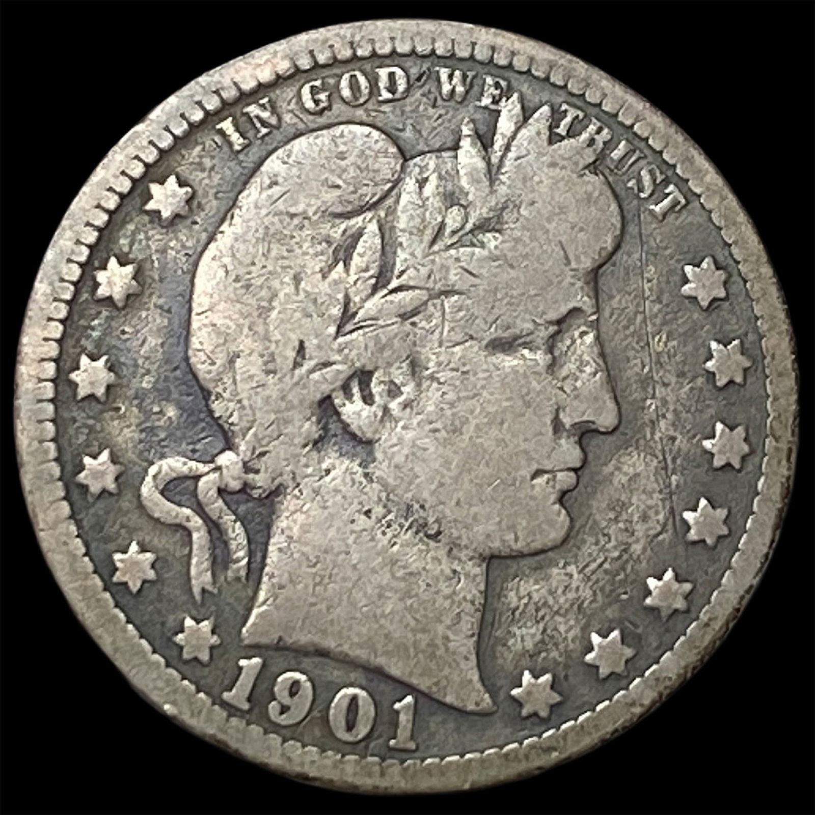 1901 Barber Silver Quarter LIGHTLY CIRCULATED (1 of 2)