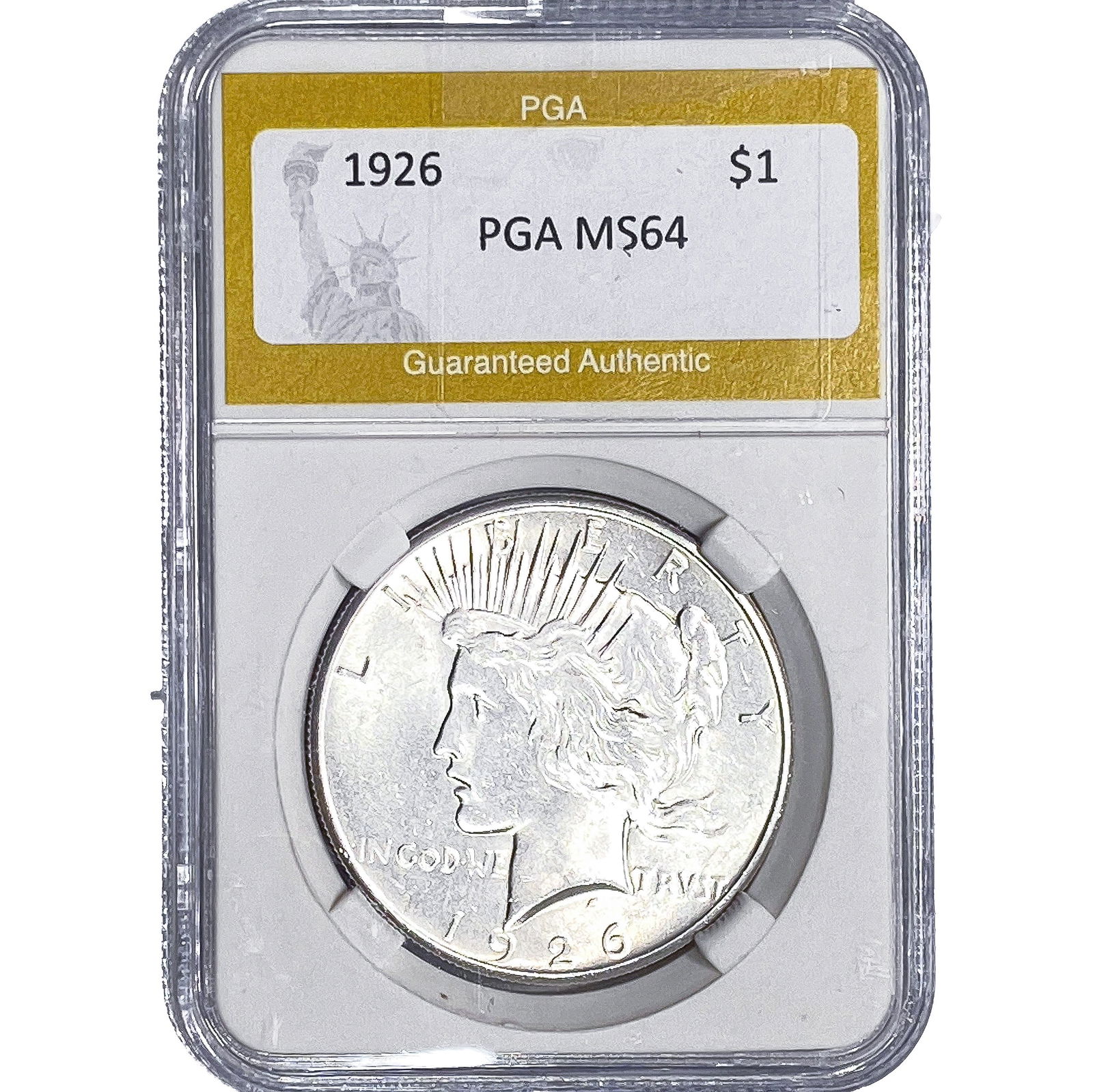 1926 Silver Peace Dollar PGA MS64: 1926 Silver Peace Dollar PGA MS64