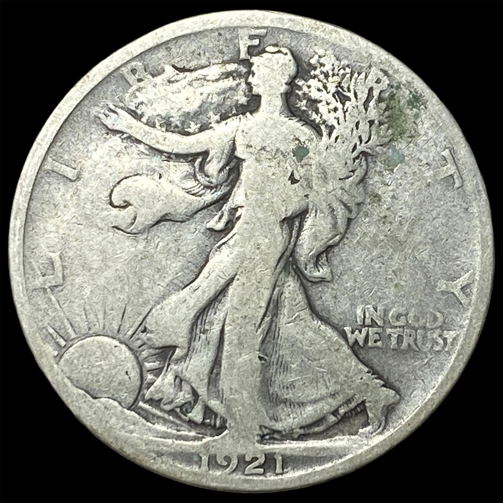 1921 Silver Walking Liberty Half Dollar LIGHTLY CIRCULATED: 1921 Silver Walking Liberty Half Dollar LIGHTLY CIRCULATED