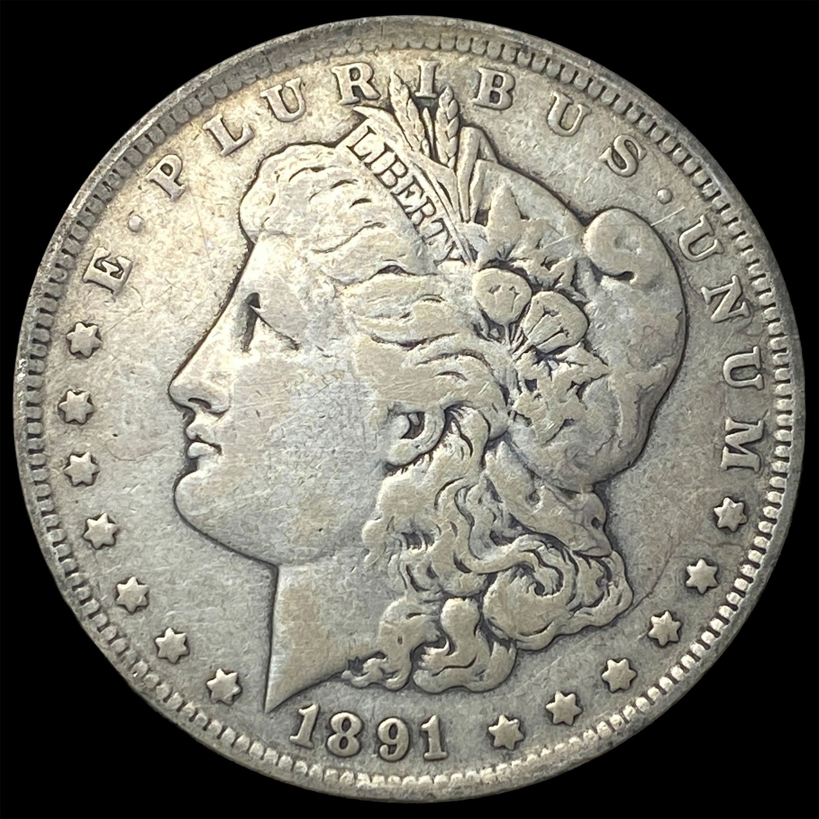 1891-CC Silver Morgan Dollar LIGHTLY CIRCULATED (1 of 2)