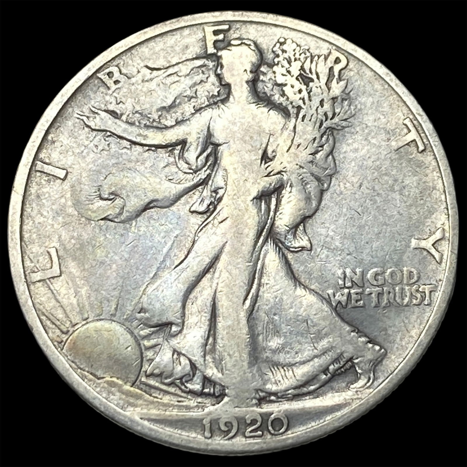 1920-D Silver Walking Liberty Half Dollar LIGHTLY CIRCULATED: 1920-D Silver Walking Liberty Half Dollar LIGHTLY CIRCULATED