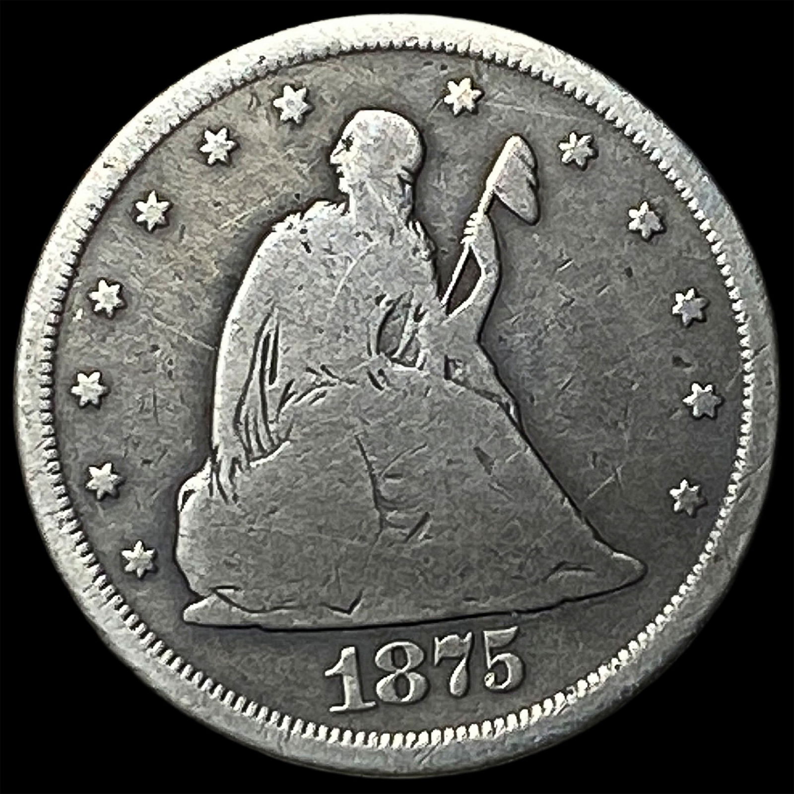 1875-CC Silver Twenty Cents NICELY CIRCULATED (1 of 2)