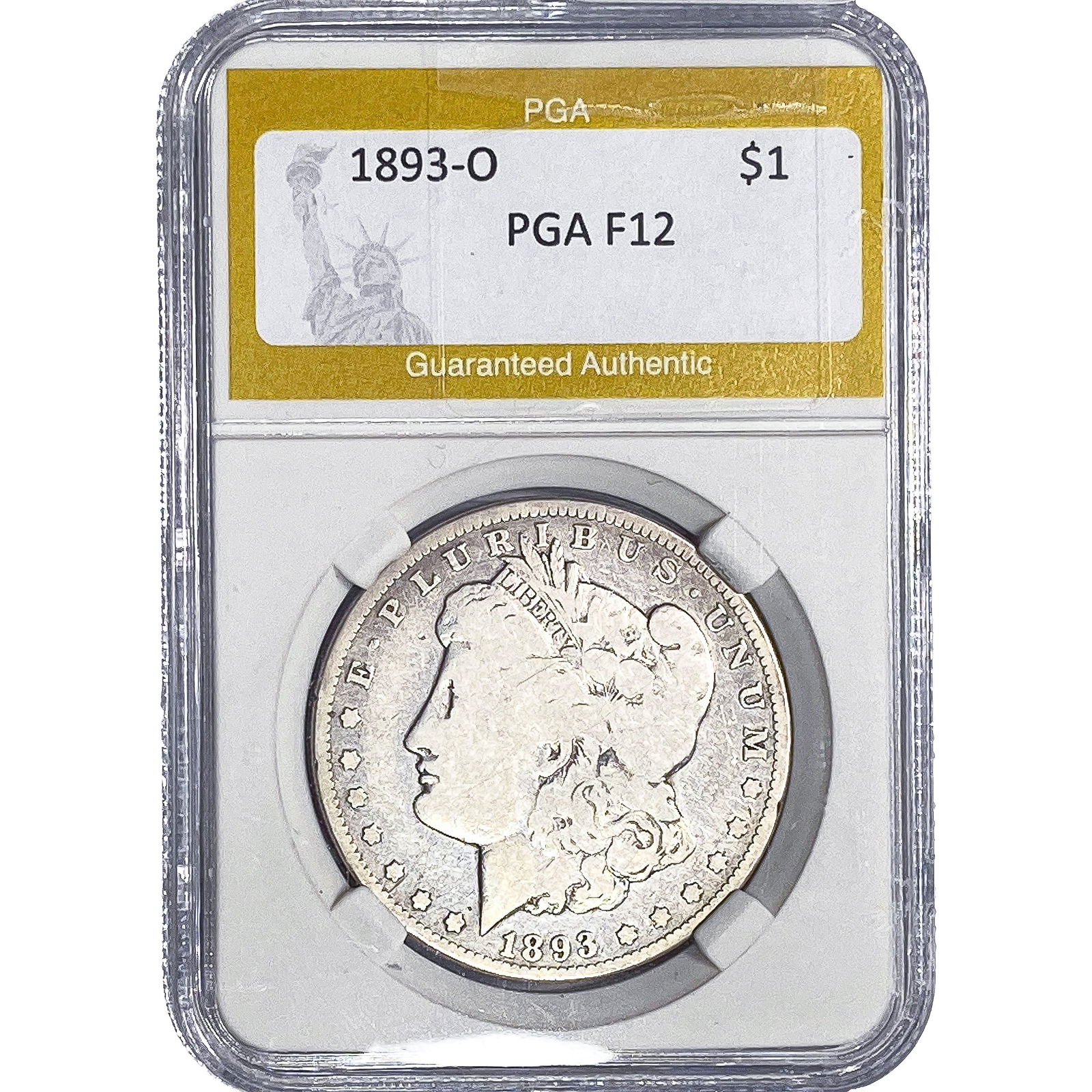 1893-O Morgan Silver Dollar PGA F12: 1893-O Morgan Silver Dollar PGA F12
