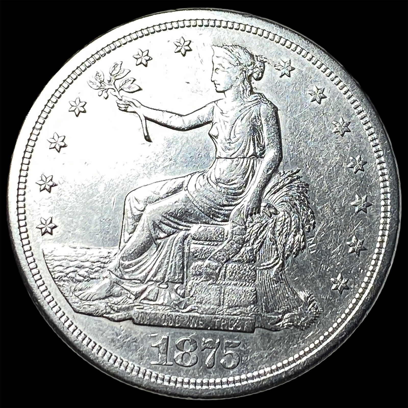1875-S Silver Trade Dollar CLOSELY UNCIRCULATED (1 of 2)