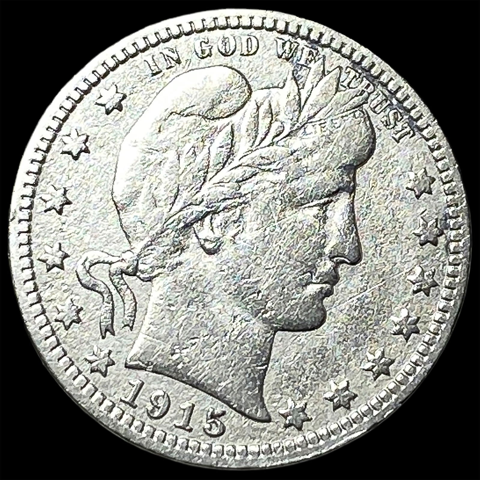1915-D Silver Barber Quarter NEARLY UNCIRCULATED: 1915-D Silver Barber Quarter NEARLY UNCIRCULATED