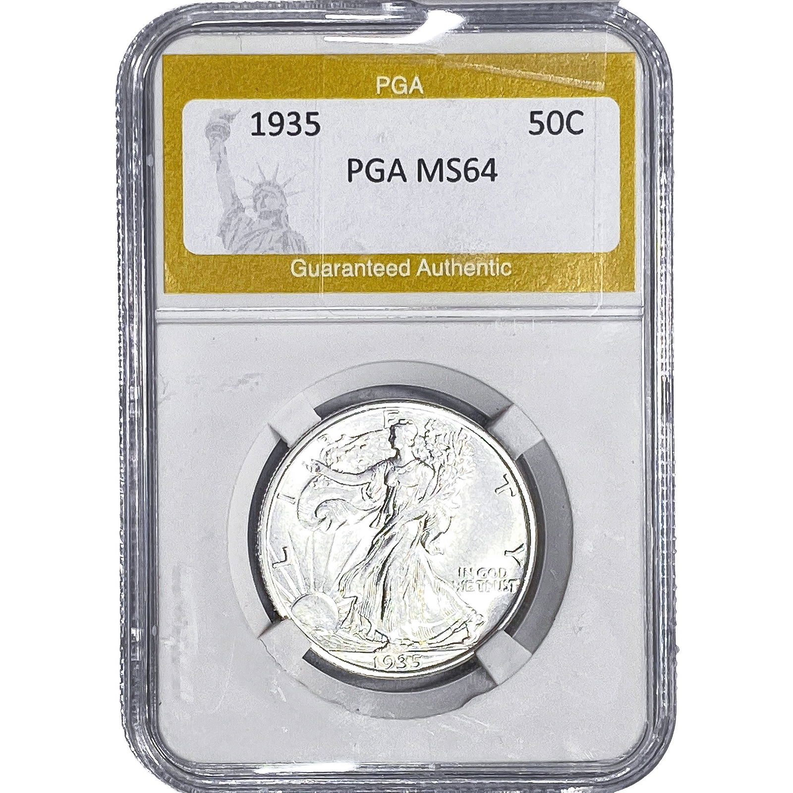 1935 Walking Liberty Half Dollar PGA MS64: 1935 Walking Liberty Half Dollar PGA MS64