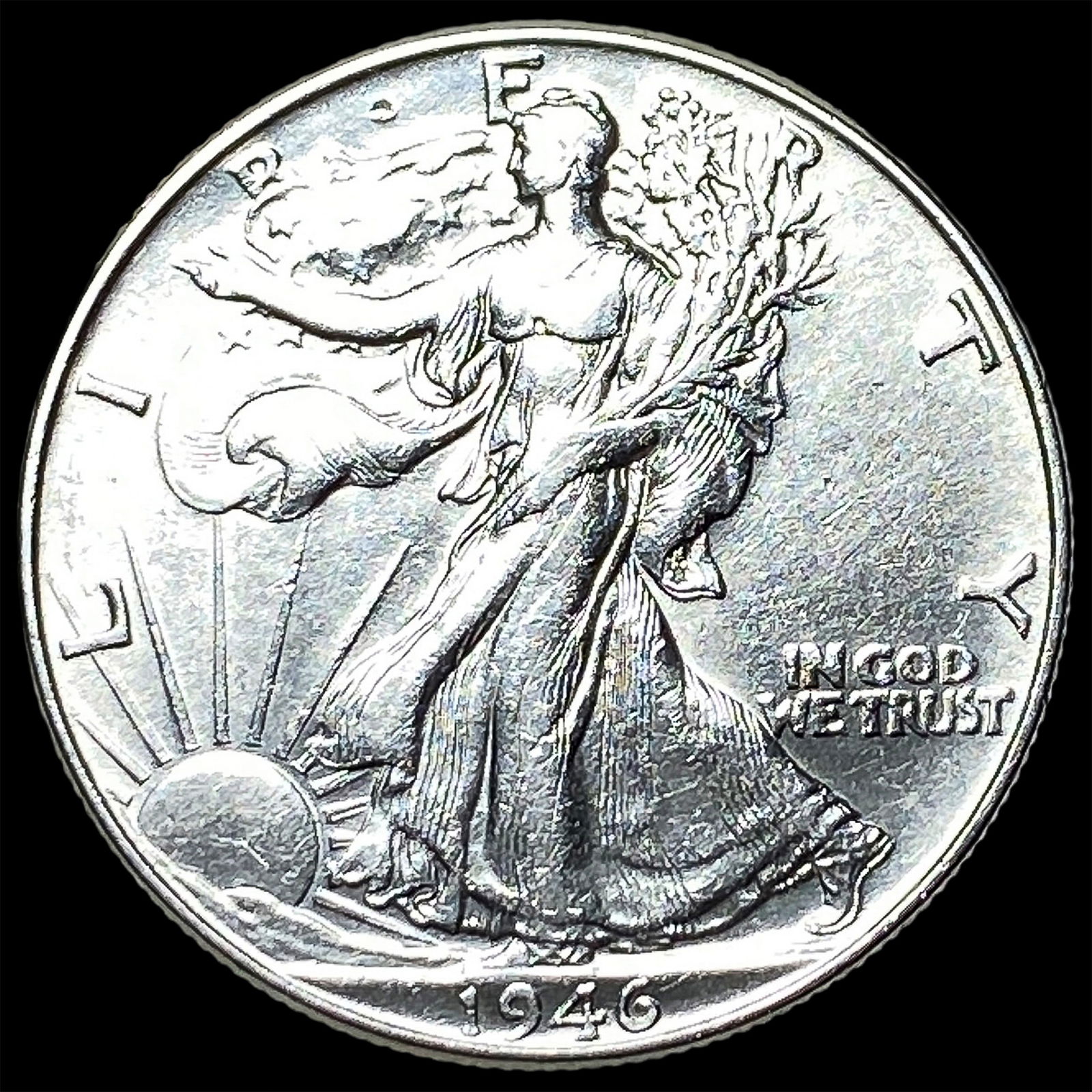 1946 Walking Liberty Half Dollar CHOICE AU: 1946 Walking Liberty Half Dollar CHOICE AU