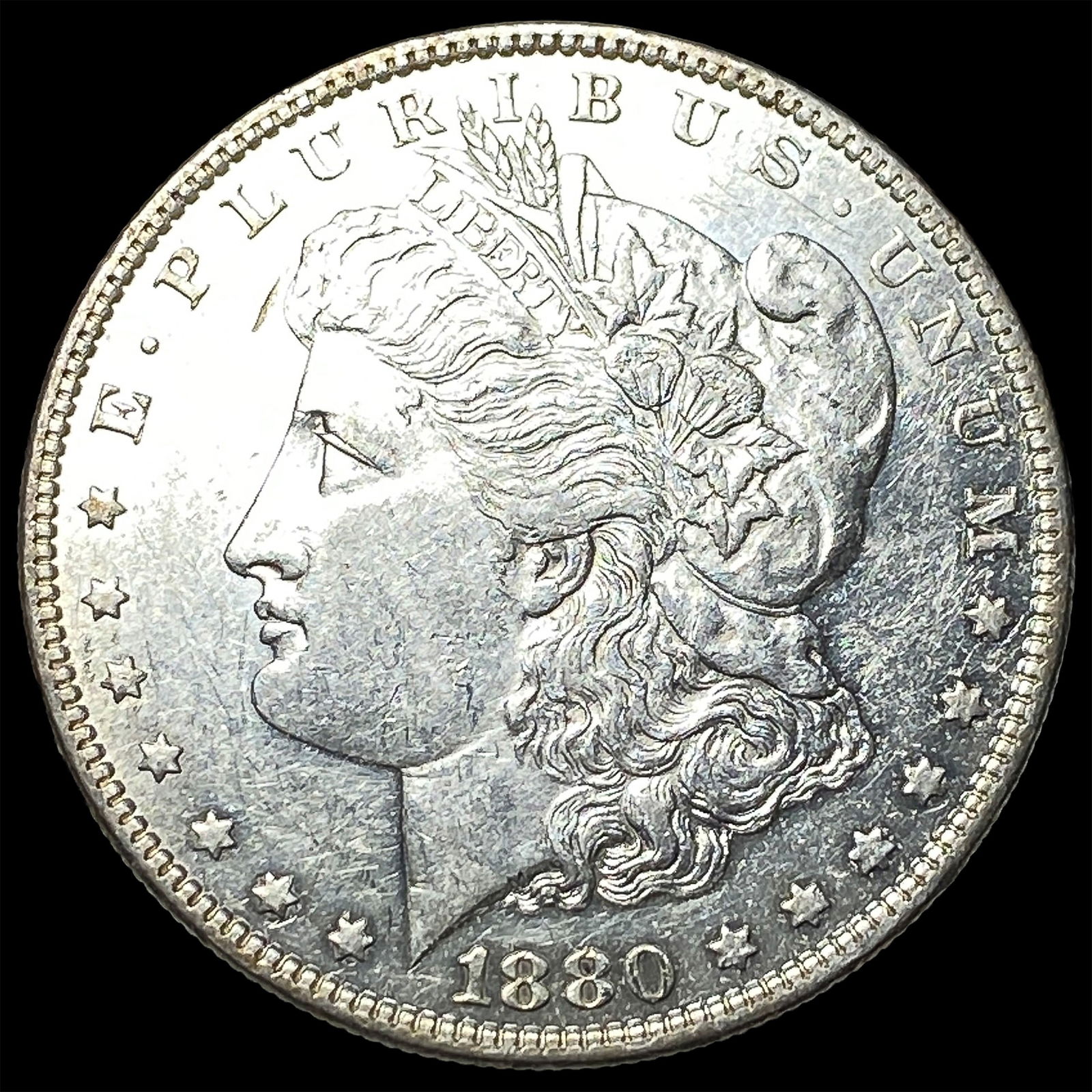 1880-S Silver Morgan Dollar CHOICE AU: 1880-S Silver Morgan Dollar CHOICE AU