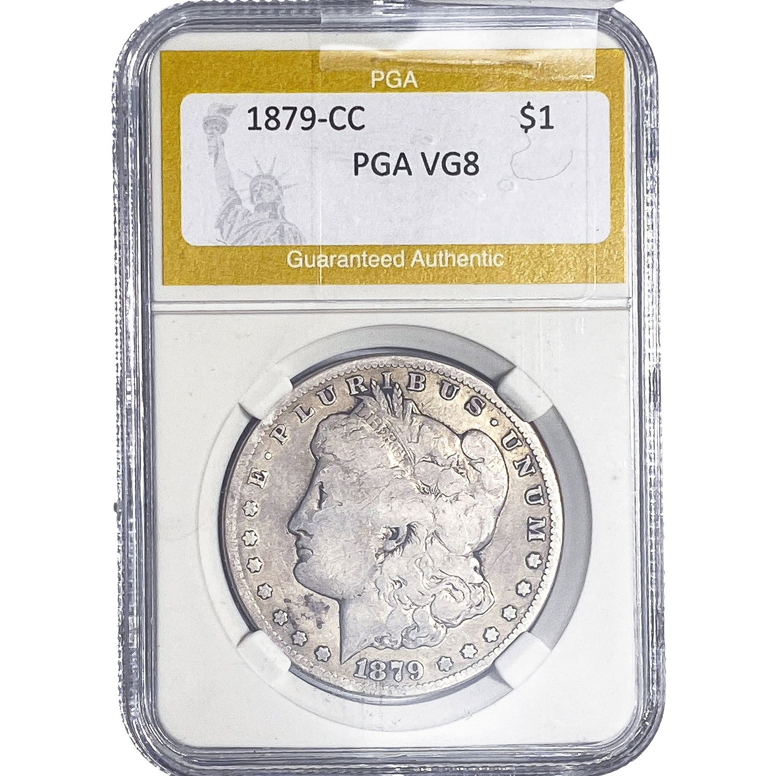 1879-CC Morgan Silver Dollar PGA VG8: 1879-CC Morgan Silver Dollar PGA VG8