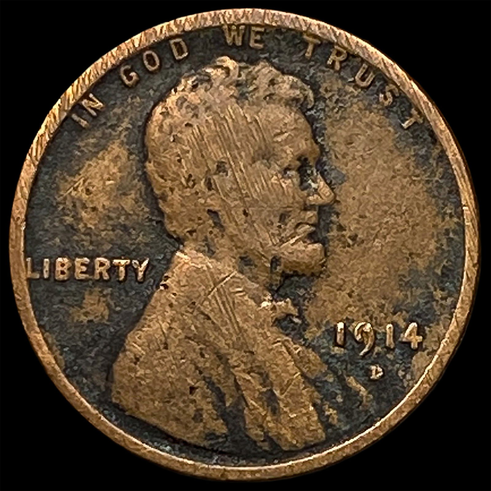 1914-D Bronze Lincoln Wheat Cent LIGHTLY CIRCULATED: 1914-D Bronze Lincoln Wheat Cent LIGHTLY CIRCULATED