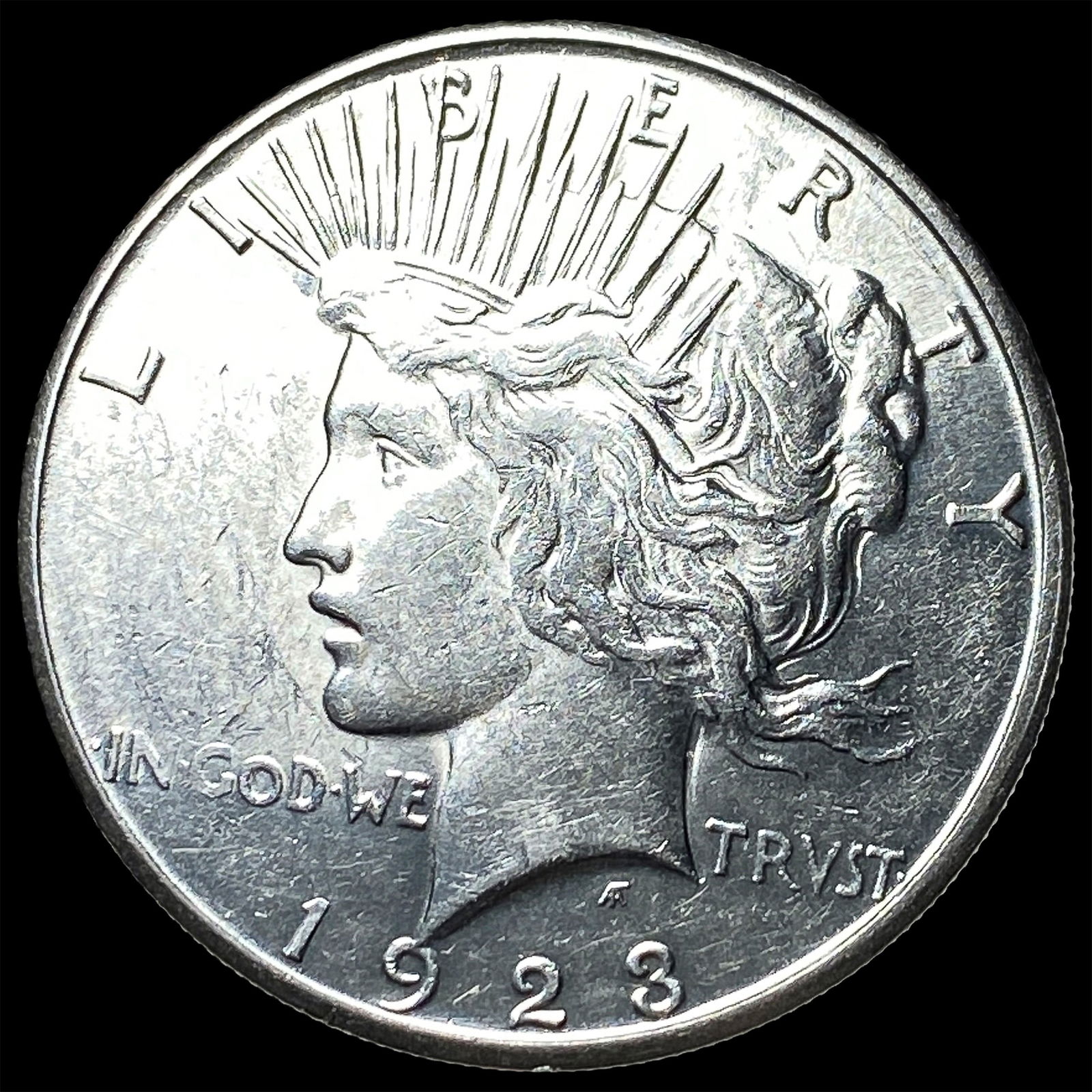 1923-S Peace Silver Dollar CHOICE AU: 1923-S Peace Silver Dollar CHOICE AU
