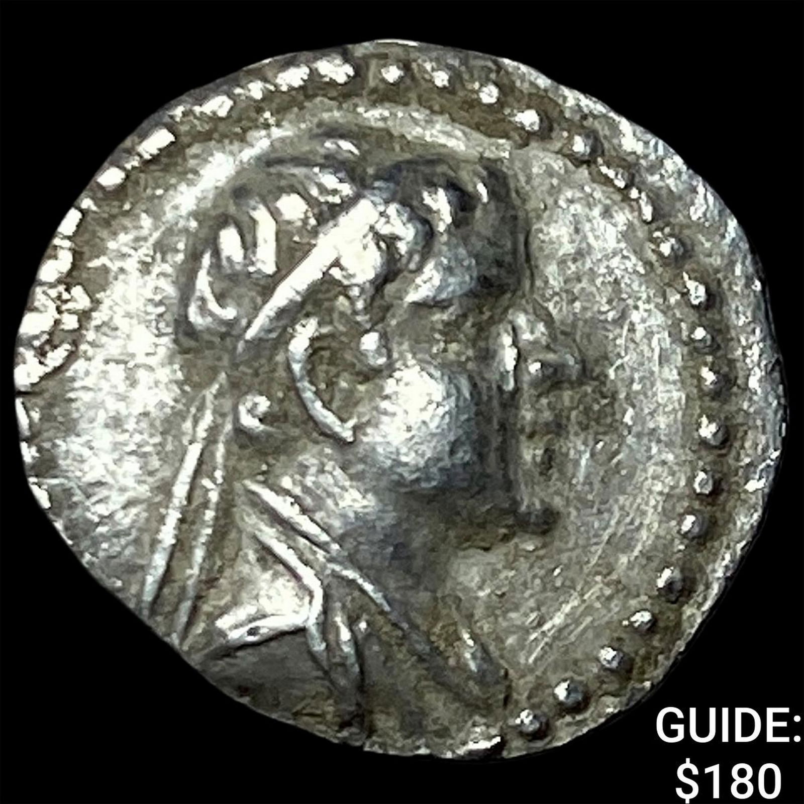 Greco-Bactria Eucratides I 171-145 BC Silver Obol NEARLY UNCIRCULATED: Greco-Bactria Eucratides I 171-145 BC Silver Obol NEARLY UNCIRCULATED
