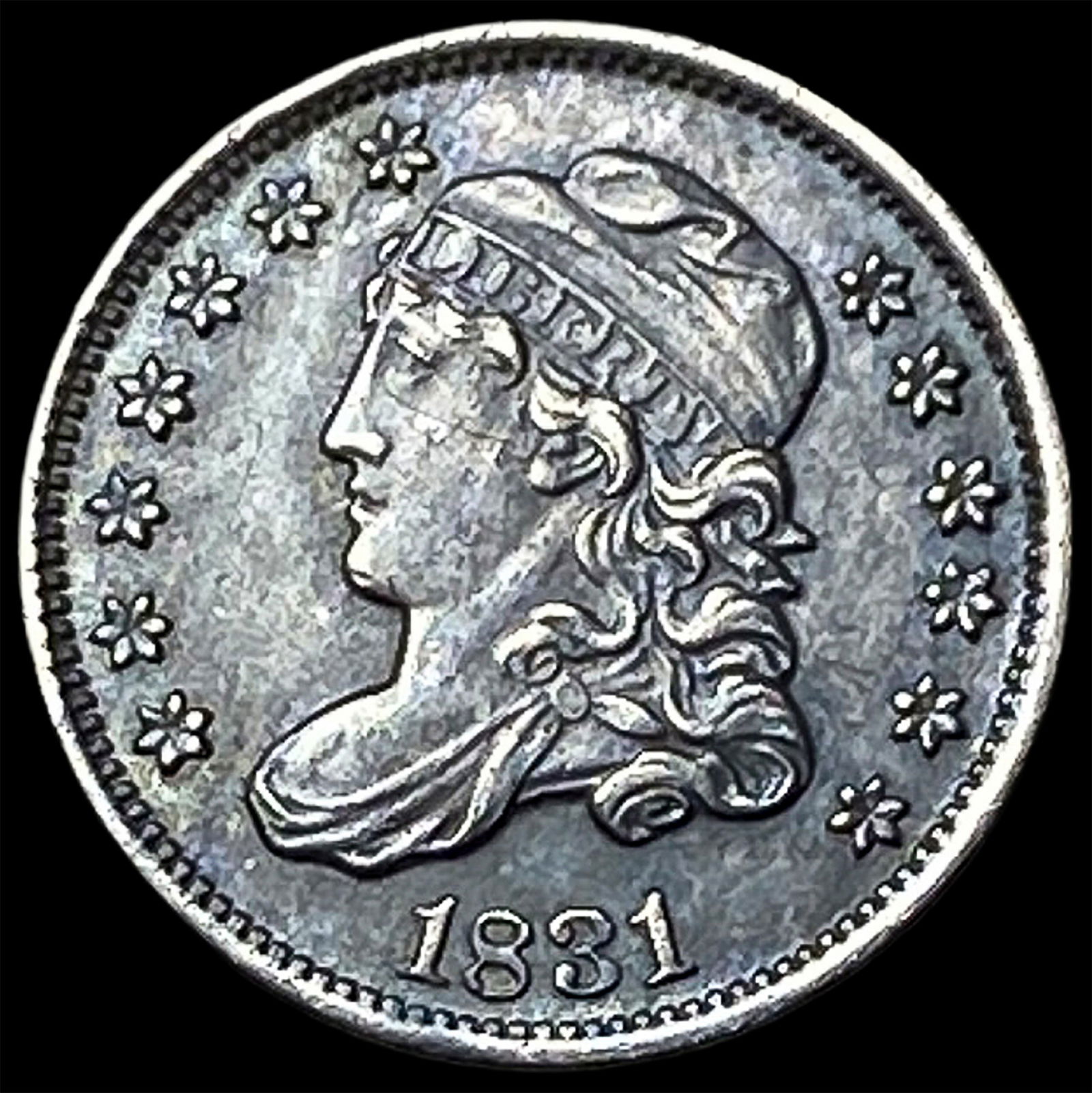 1831 Capped Bust Silver Half Dime CLOSELY UNCIRCULATED (1 of 2)