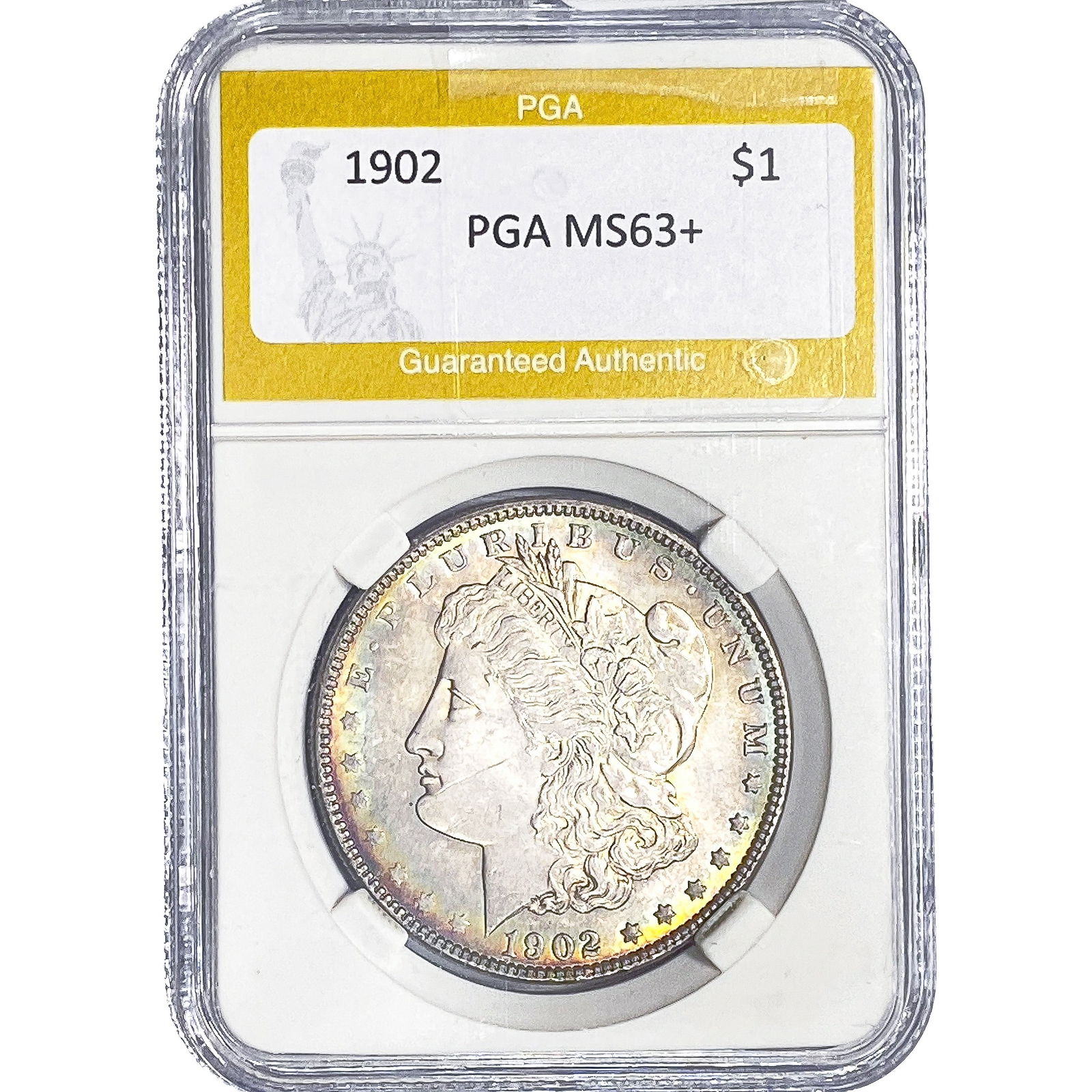 1902 Morgan Silver Dollar PGA MS63+: 1902 Morgan Silver Dollar PGA MS63+