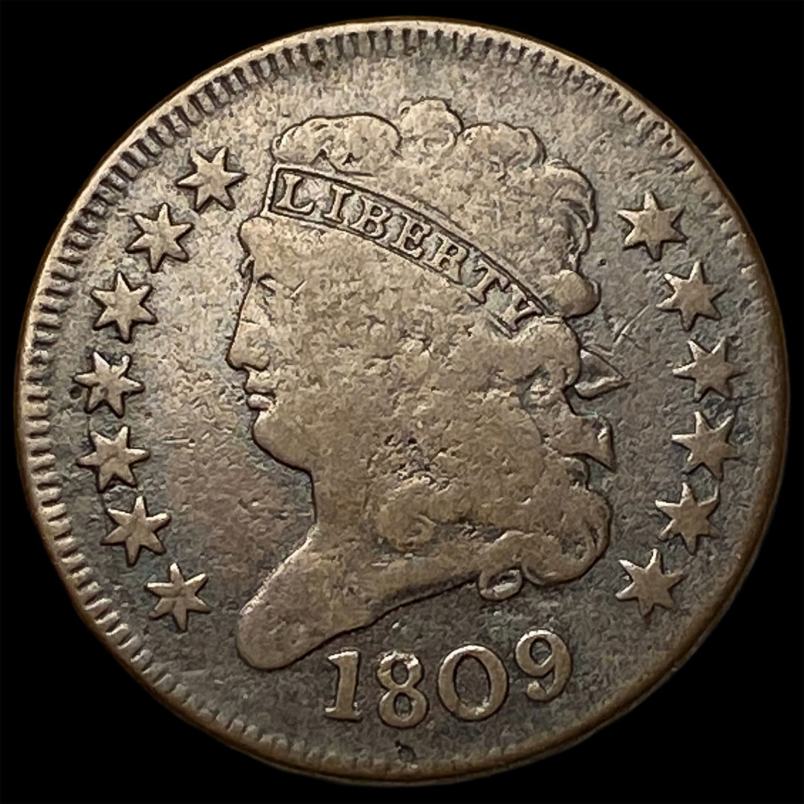 1809 Copper Half Cent LIGHTLY CIRCULATED (1 of 2)