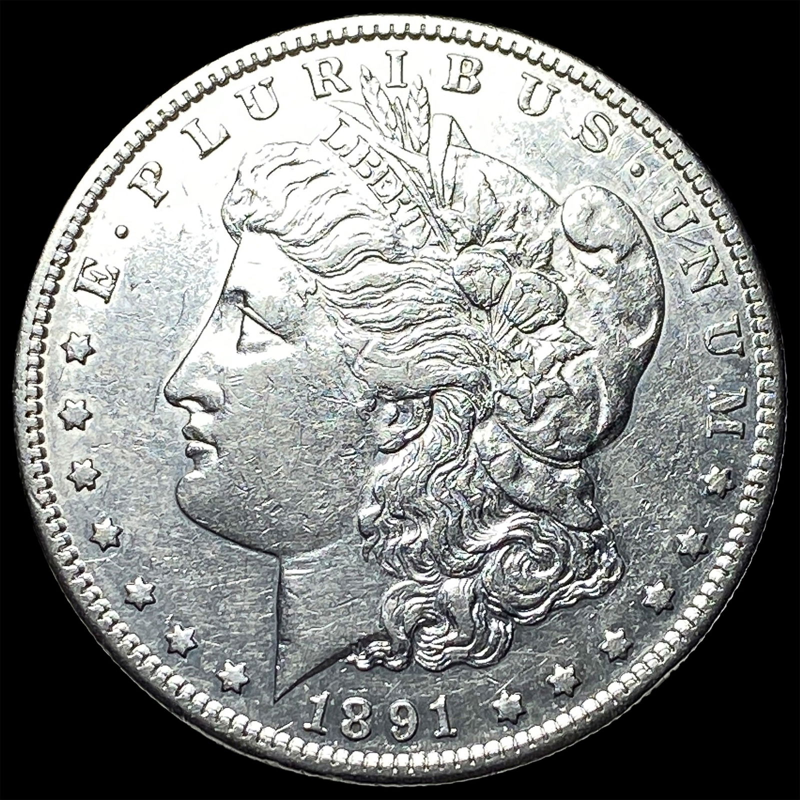 1891-S Silver Morgan Dollar CLOSELY UNCIRCULATED: 1891-S Silver Morgan Dollar CLOSELY UNCIRCULATED