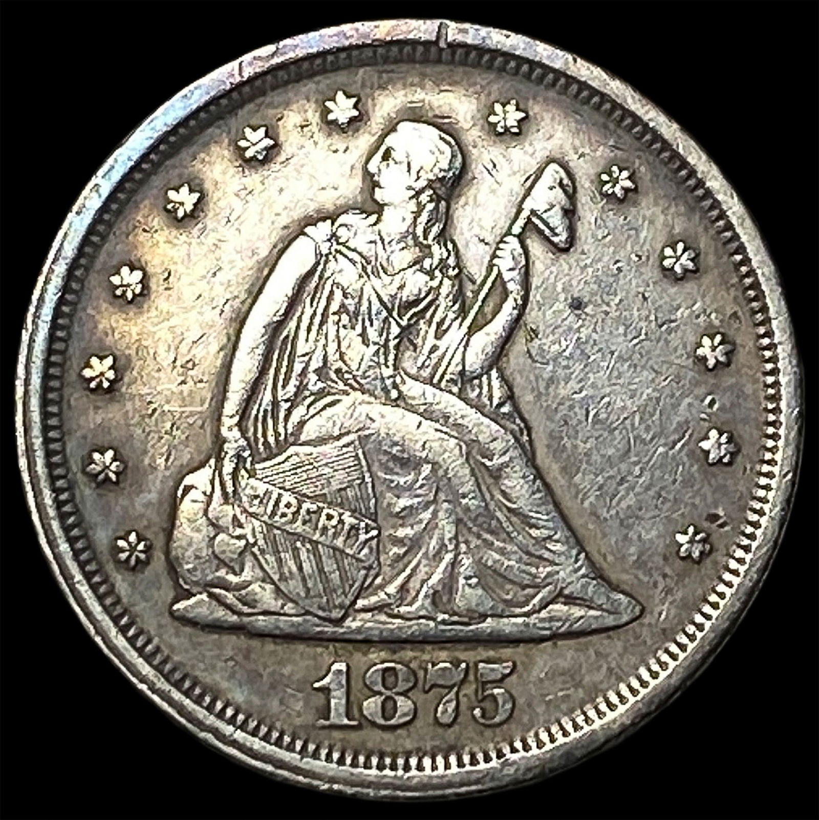 1875-S Silver Twenty Cents CLOSELY UNCIRCULATED (1 of 2)