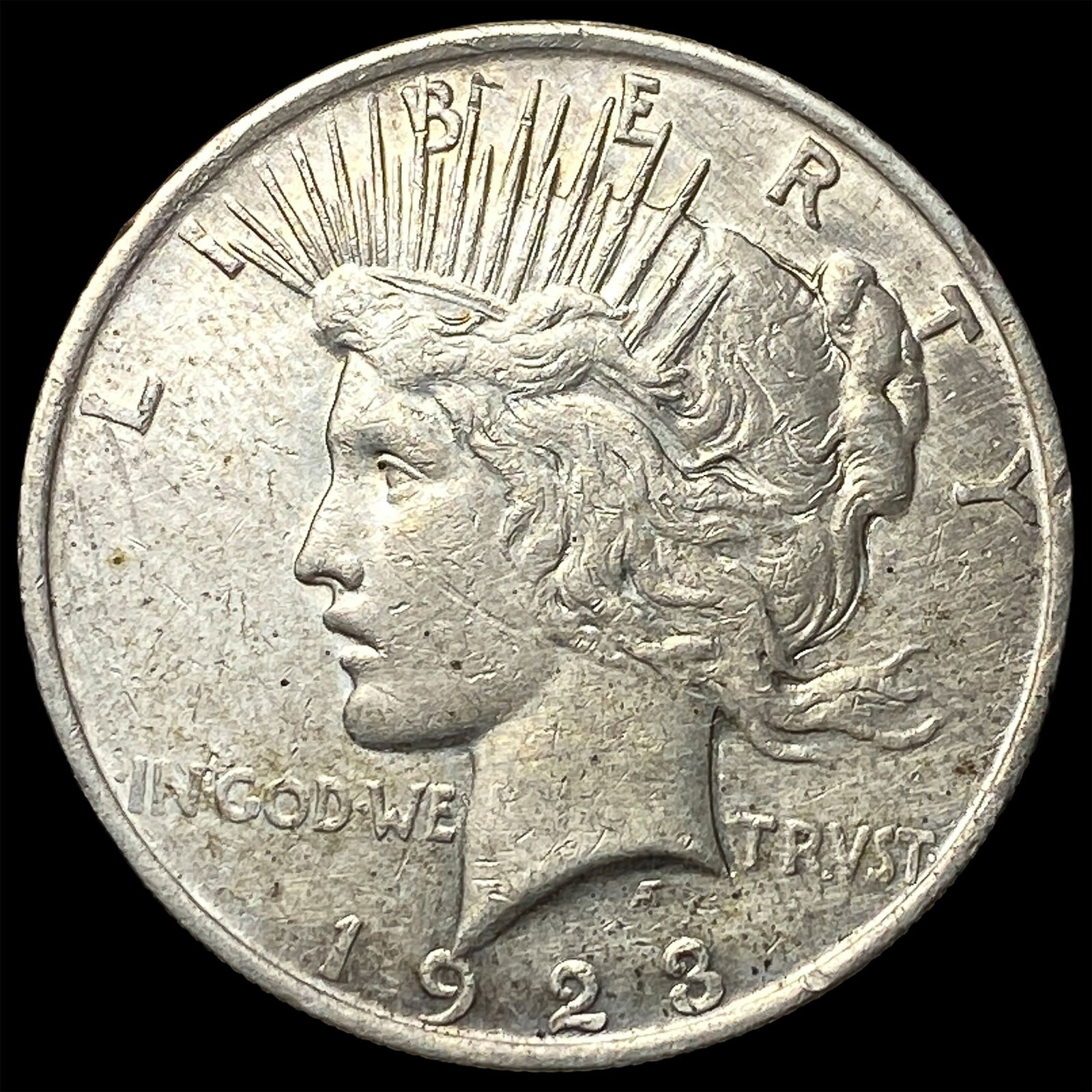 1923 Silver Peace Dollar CLOSELY UNCIRCULATED: 1923 Silver Peace Dollar CLOSELY UNCIRCULATED