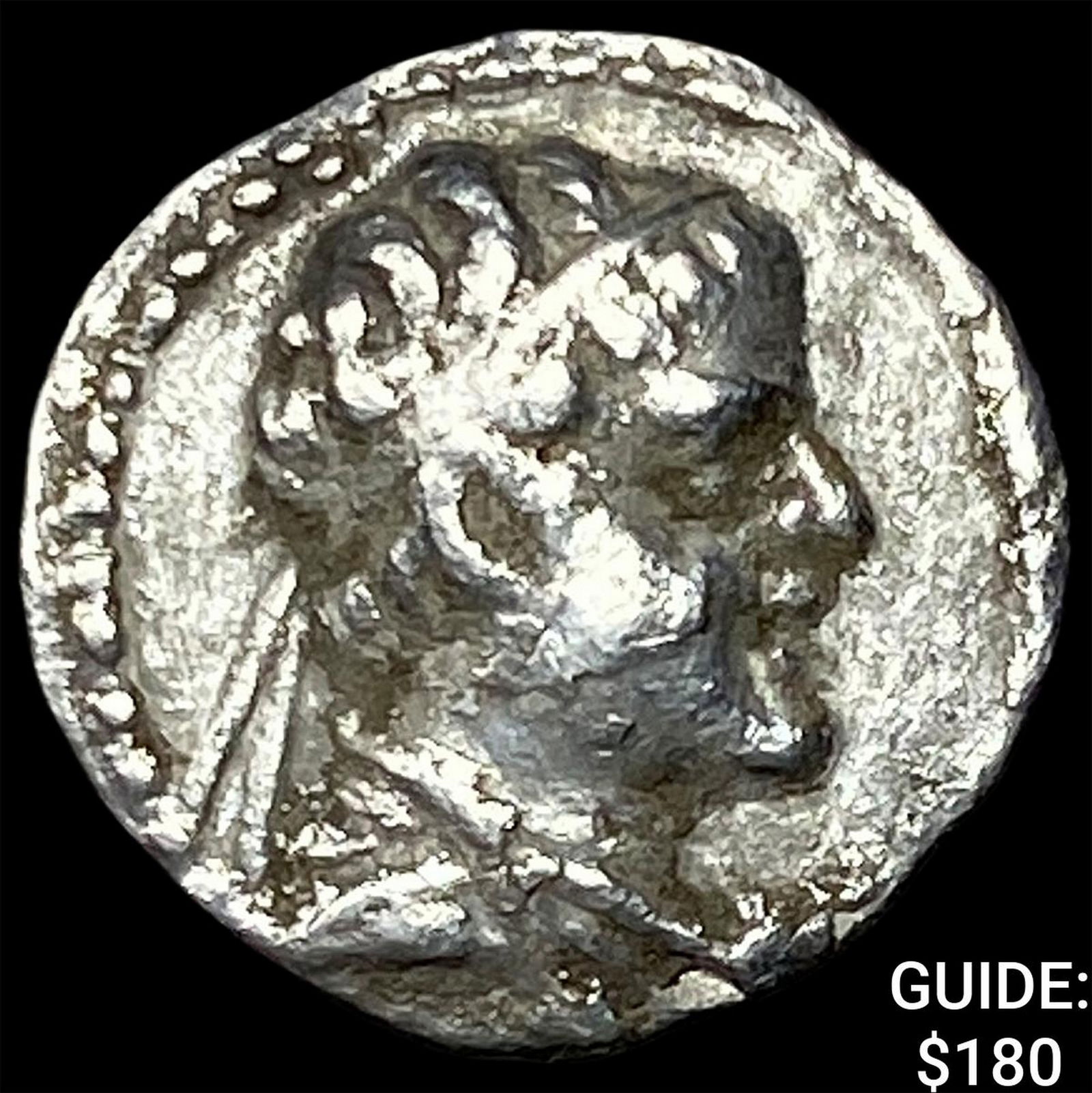 Greco-Bactria Eucratides I 171-145 BC Silver Obol NEARLY UNCIRCULATED: Greco-Bactria Eucratides I 171-145 BC Silver Obol NEARLY UNCIRCULATED