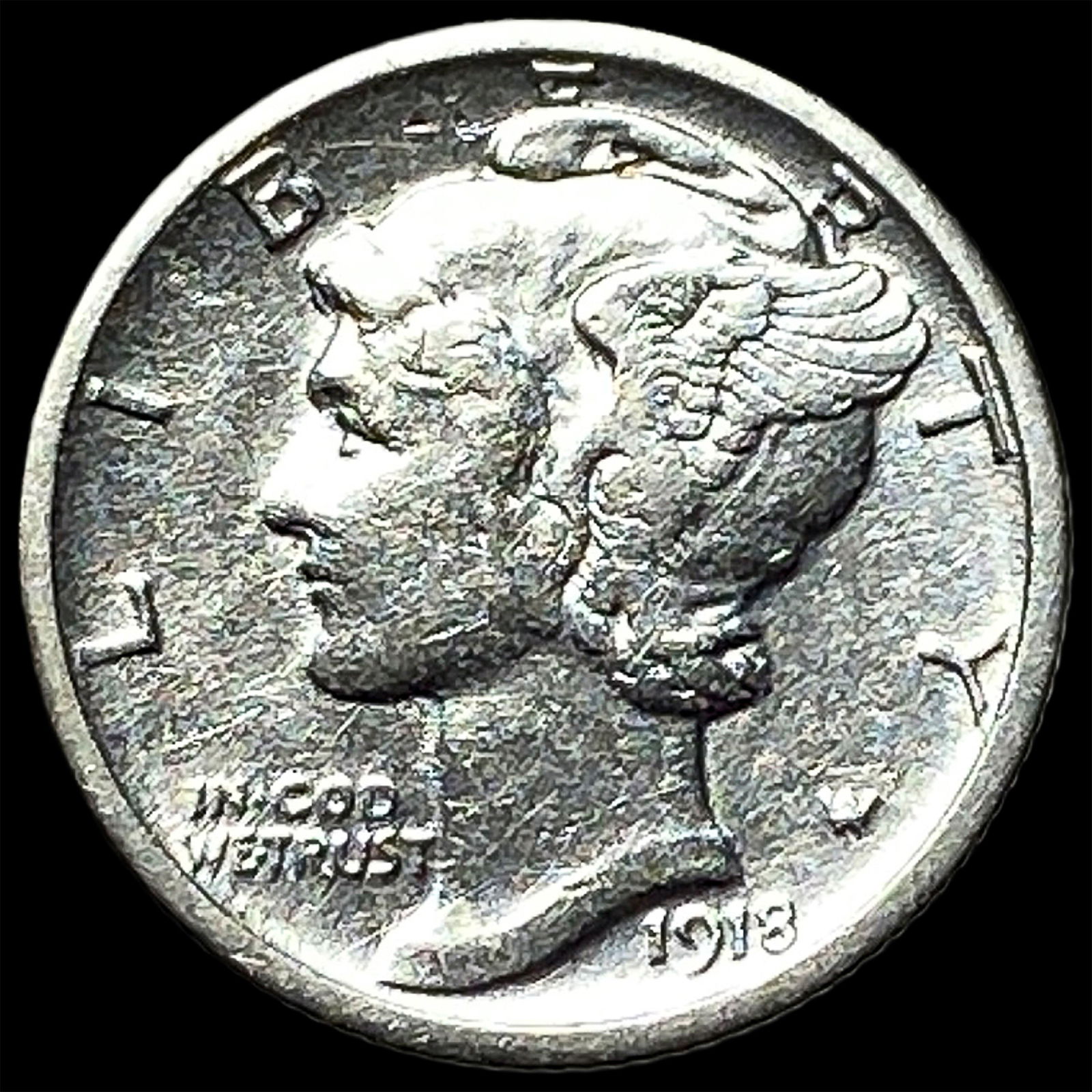 1918-S Silver Mercury Dime CLOSELY UNCIRCULATED: 1918-S Silver Mercury Dime CLOSELY UNCIRCULATED