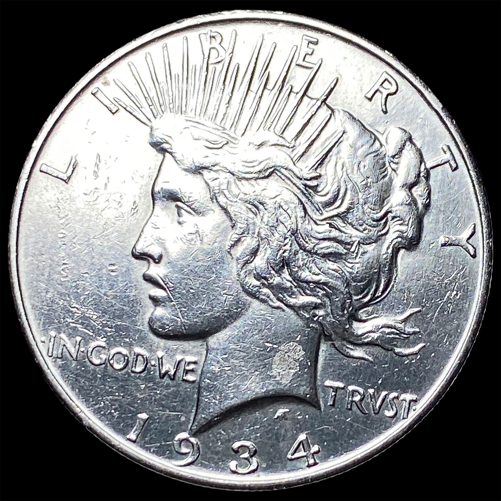 1934 Silver Peace Dollar CLOSELY UNCIRCULATED: 1934 Silver Peace Dollar CLOSELY UNCIRCULATED