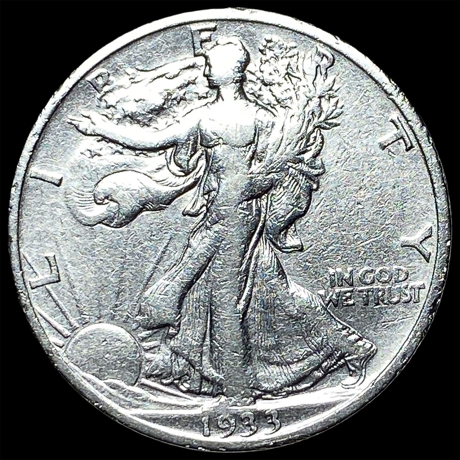 1933 Walking Liberty Half Dollar LIGHTLY CIRCULATED: 1933 Walking Liberty Half Dollar LIGHTLY CIRCULATED