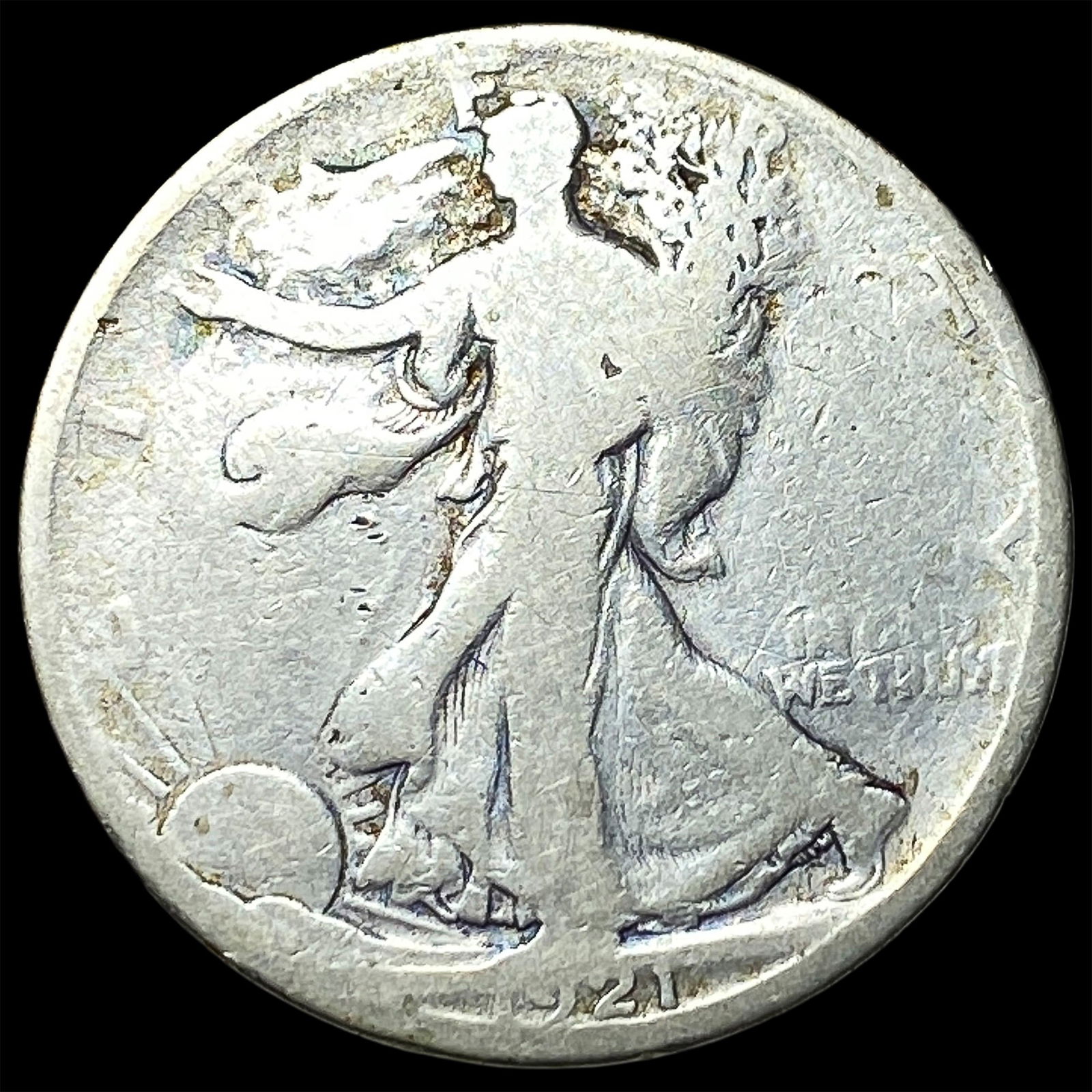 1921 Silver Walking Liberty Half Dollar NICELY CIRCULATED: 1921 Silver Walking Liberty Half Dollar NICELY CIRCULATED