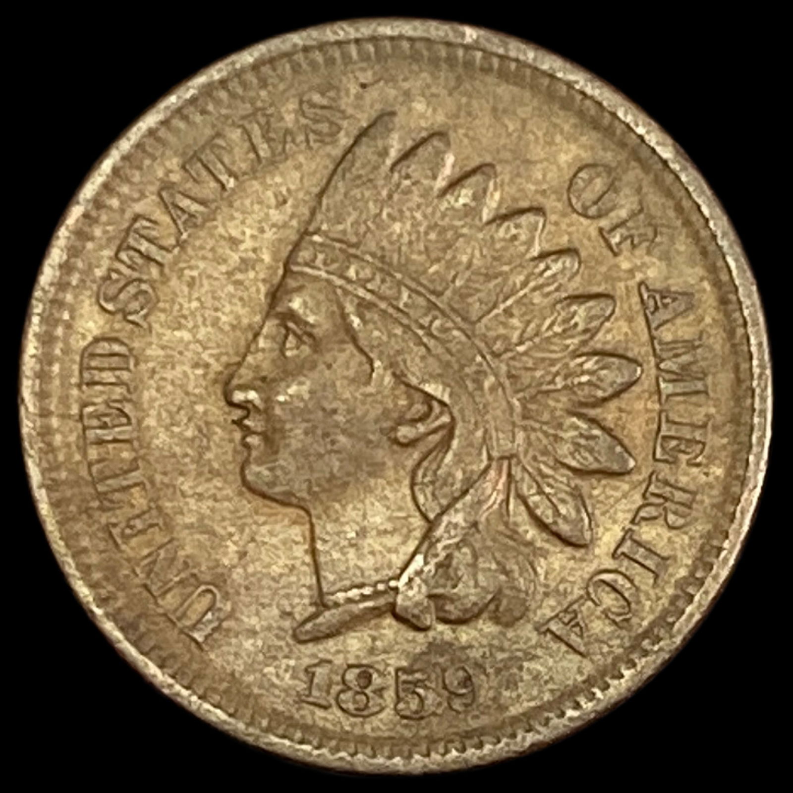 1859 Indian Head Cent CLOSELY UNCIRCULATED (1 of 2)