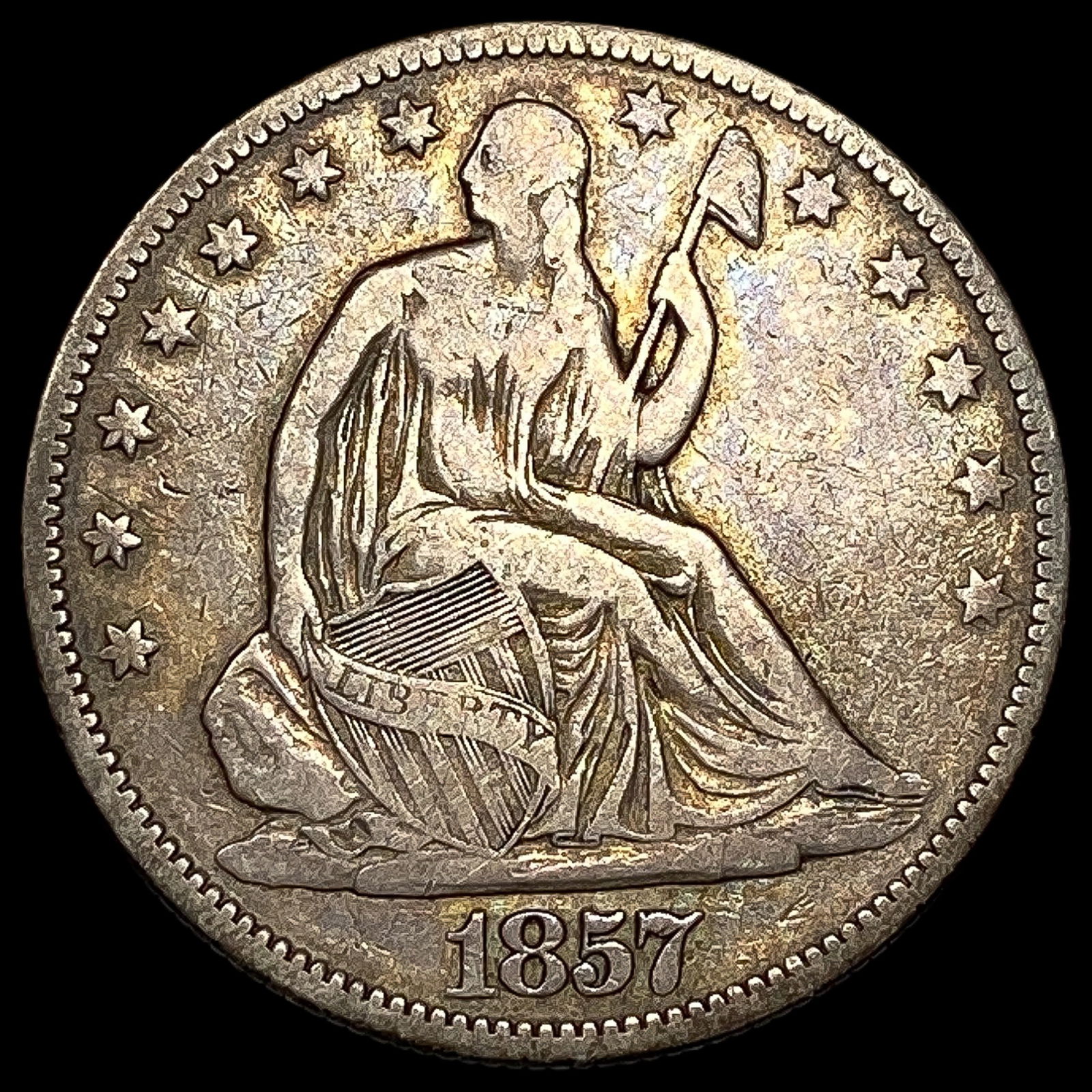 1857 Seated Liberty Half Dollar LIGHTLY CIRCULATED (1 of 2)
