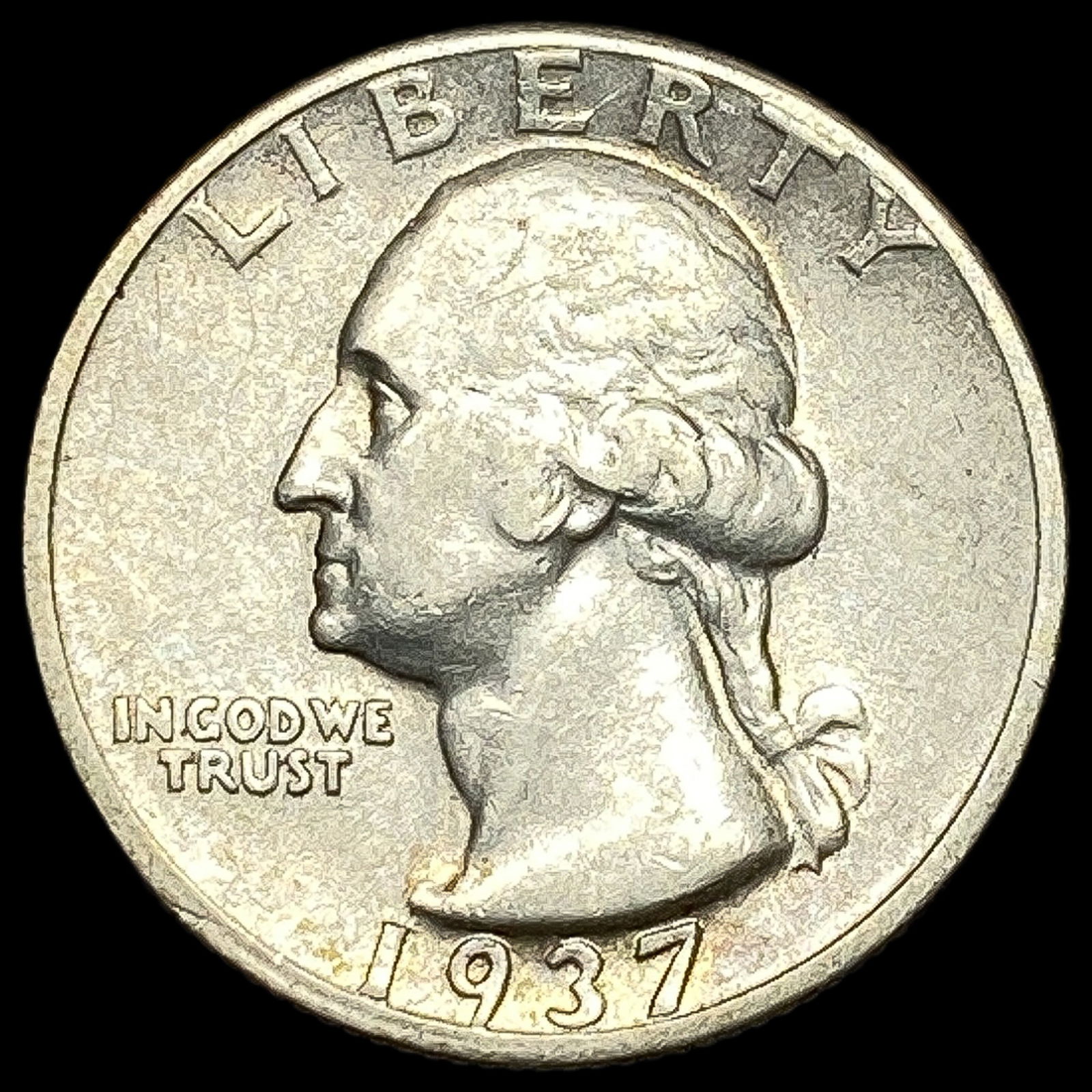 1937-D Silver Washington Quarter CLOSELY UNCIRCULATED: 1937-D Silver Washington Quarter CLOSELY UNCIRCULATED