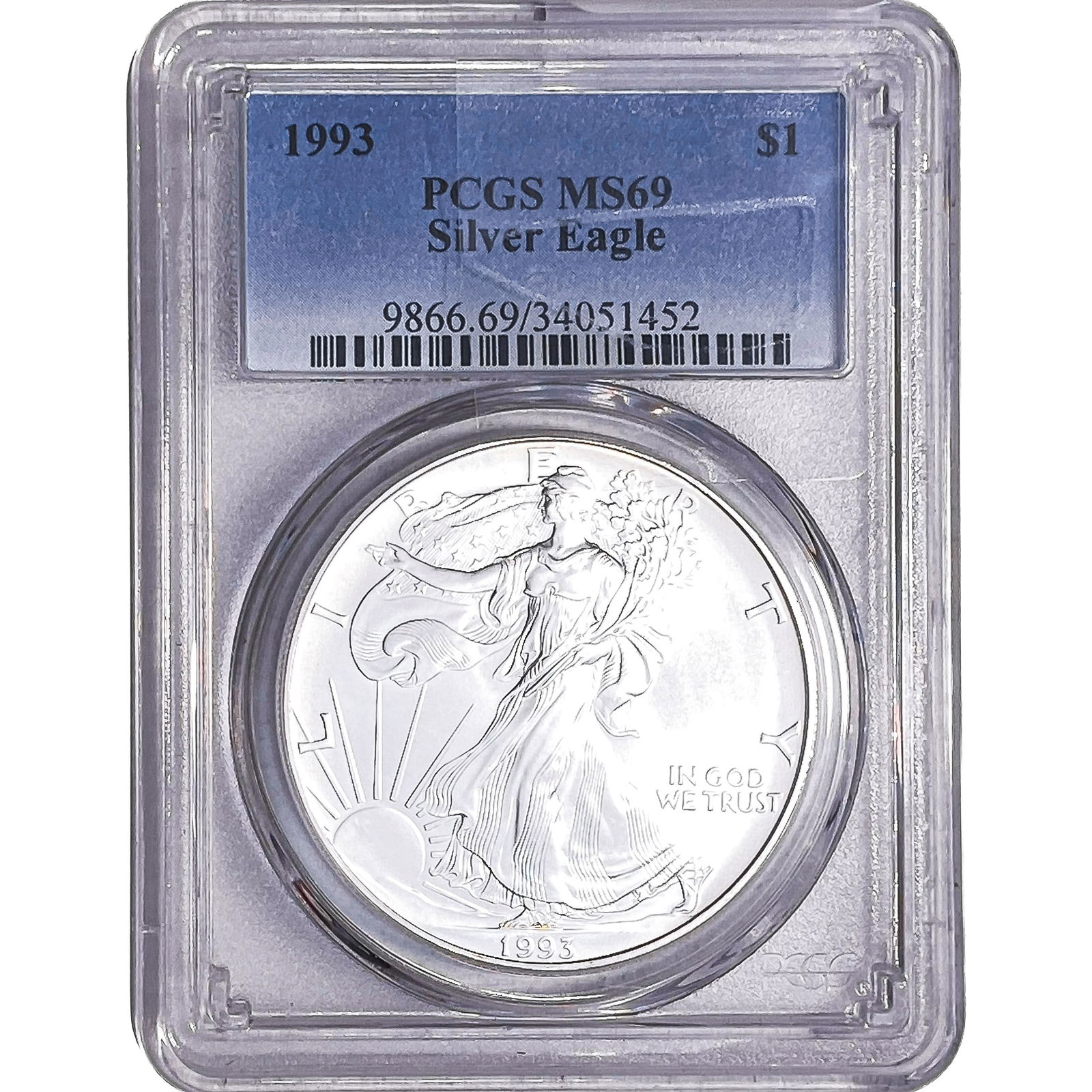 1993 Silver Eagle PCGS MS69 (1 of 2)