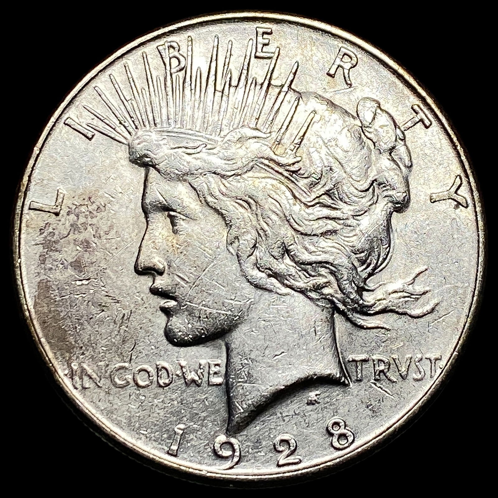 1928-S Peace Silver Dollar CLOSELY UNCIRCULATED: 1928-S Peace Silver Dollar CLOSELY UNCIRCULATED
