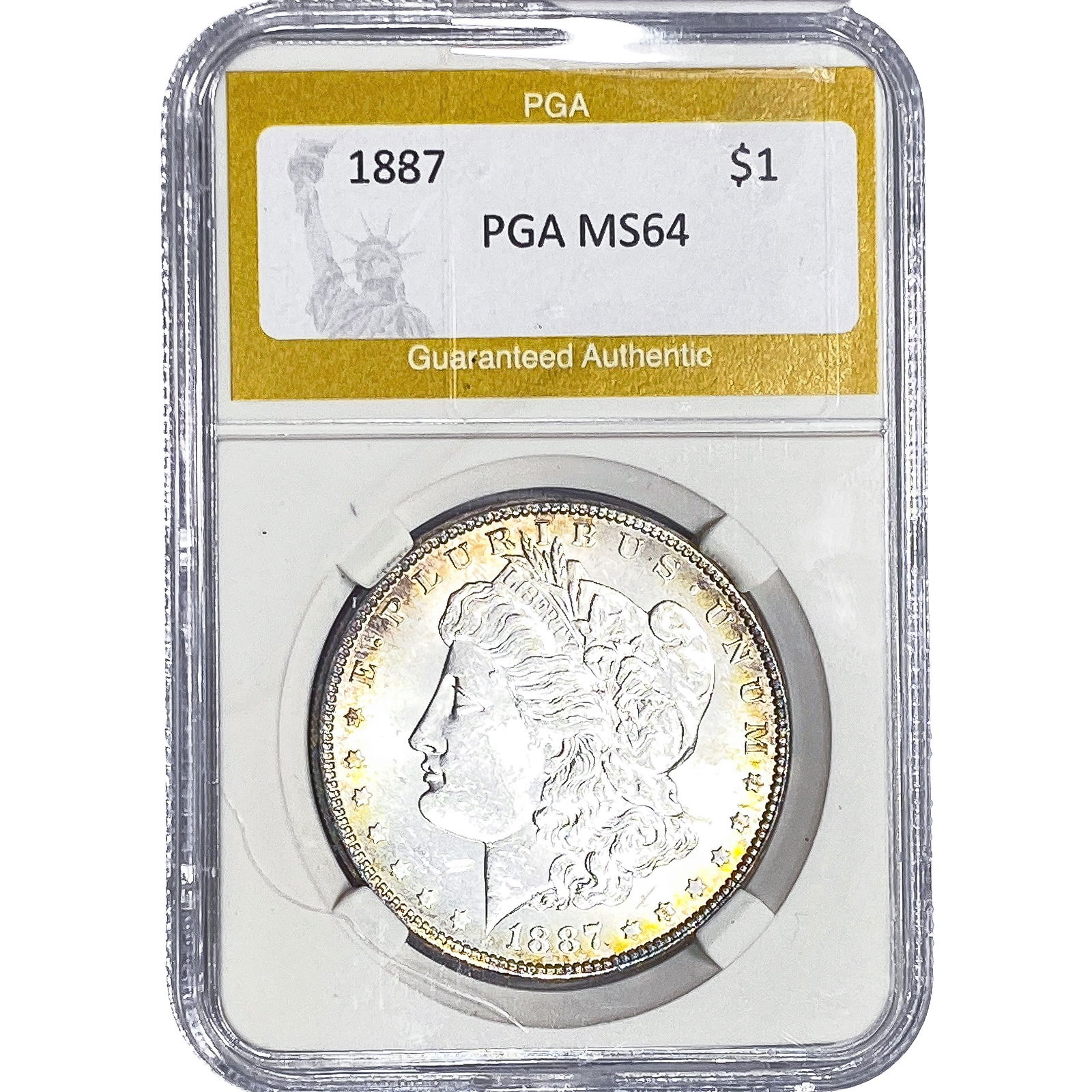 1887 Morgan Silver Dollar PGA MS64: 1887 Morgan Silver Dollar PGA MS64