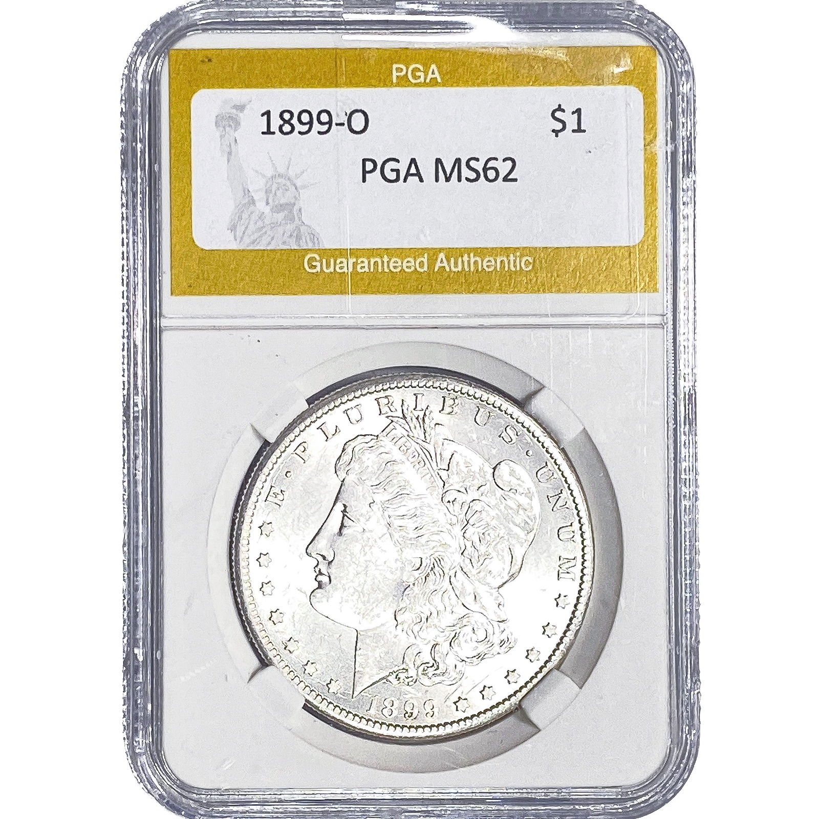 1899-O Morgan Silver Dollar PGA MS62: 1899-O Morgan Silver Dollar PGA MS62