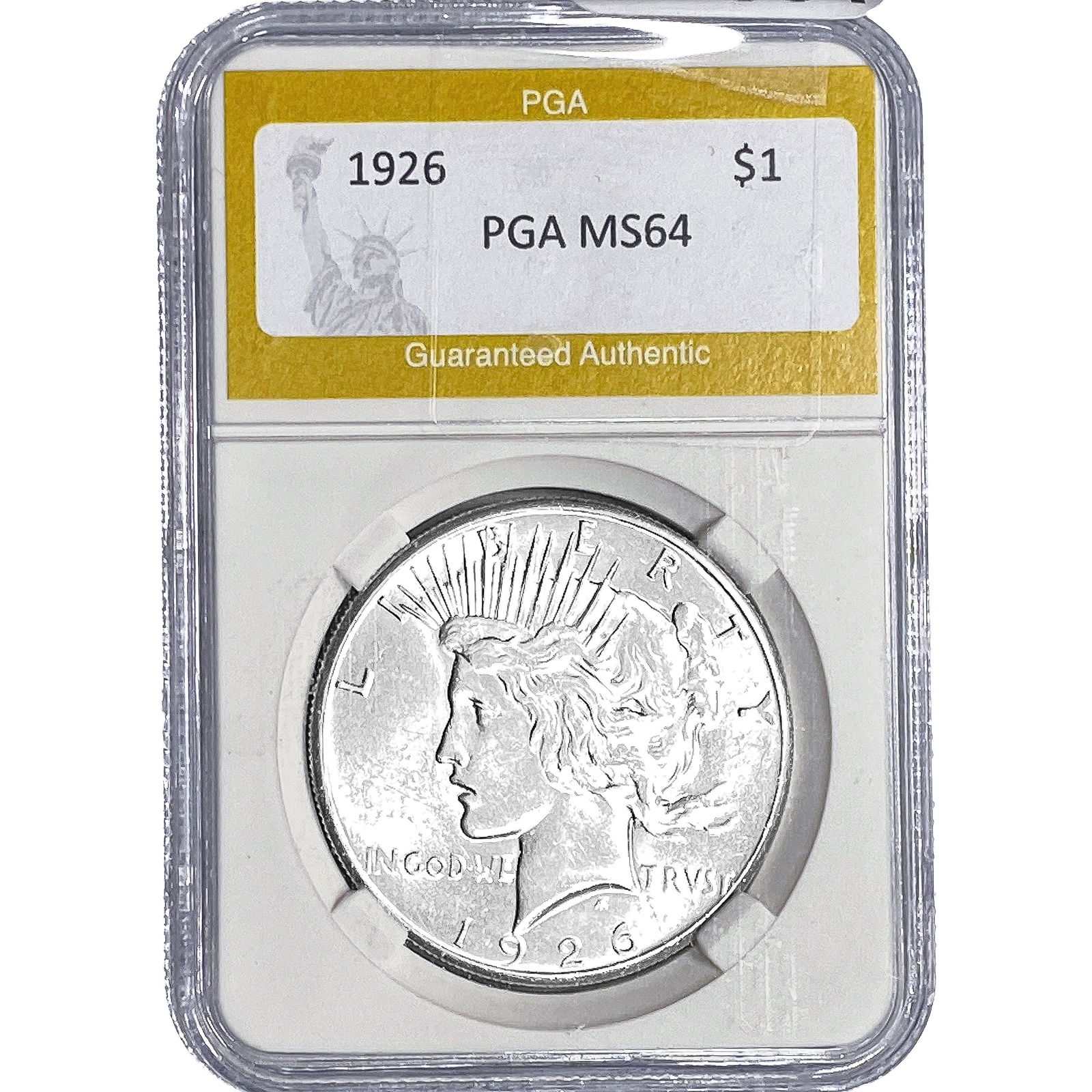 1926 Silver Peace Dollar PGA MS64: 1926 Silver Peace Dollar PGA MS64