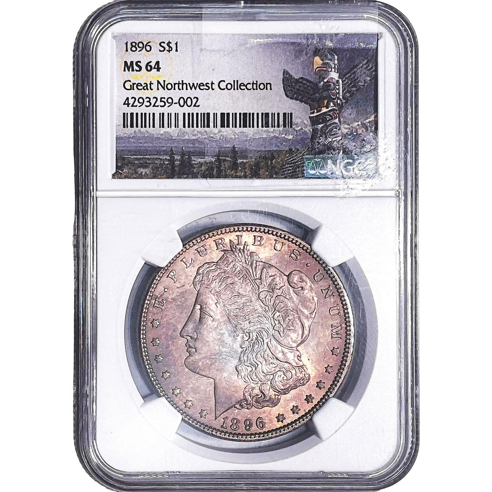 1896 Morgan Silver Dollar NGC MS64 VAM 6: 1896 Morgan Silver Dollar NGC MS64 VAM 6