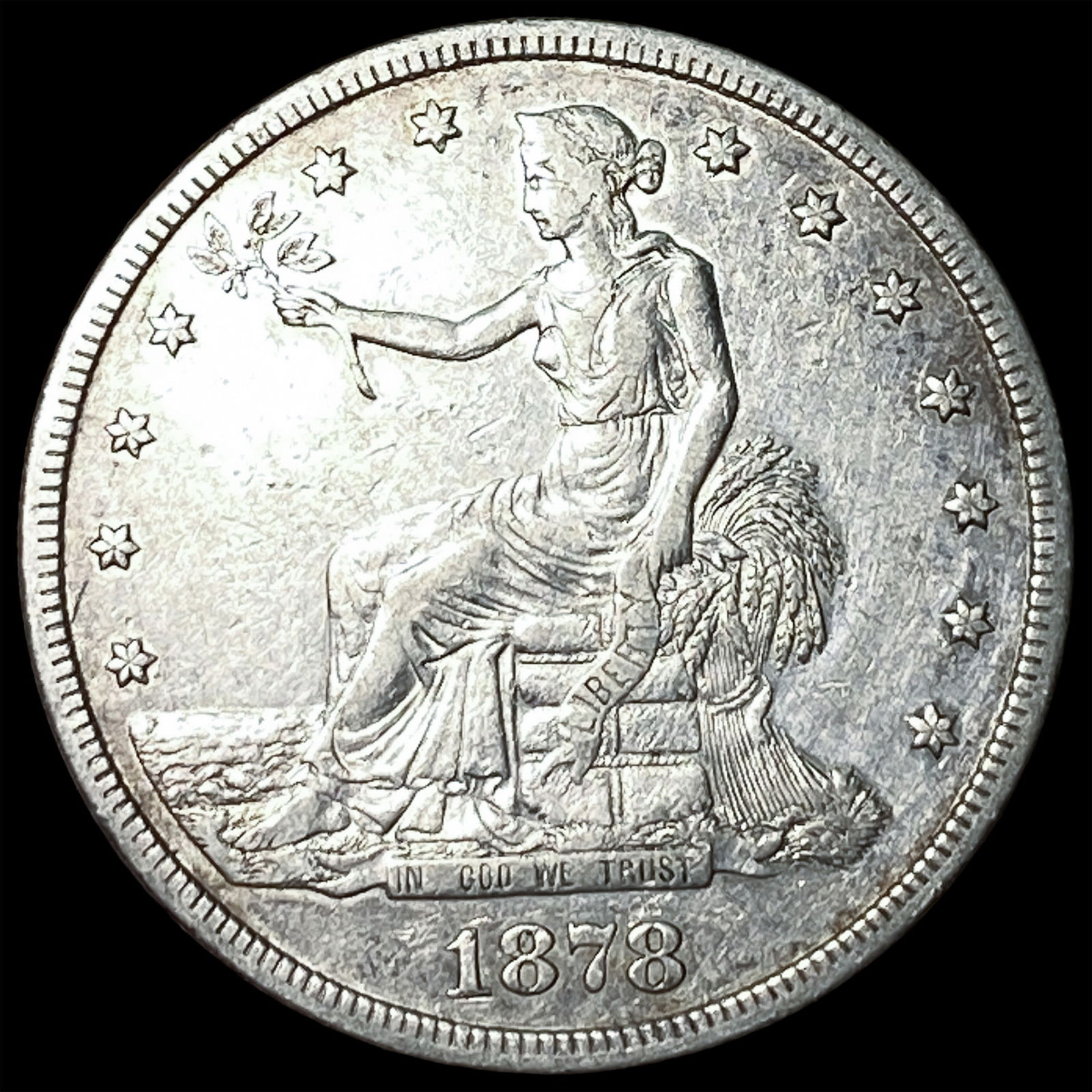 1878-S Silver Trade Dollar NEARLY UNCIRCULATED (1 of 2)
