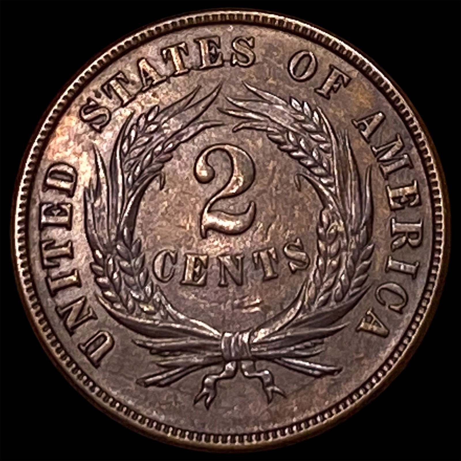 1871 Copper Two-Cent Piece CLOSELY UNCIRCULATED - 2