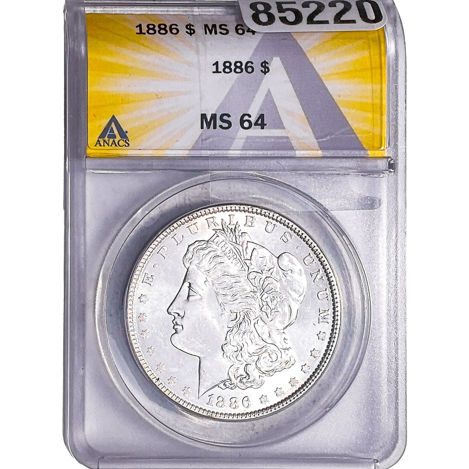 1886 Morgan Silver Dollar ANACS MS64: 1886 Morgan Silver Dollar ANACS MS64